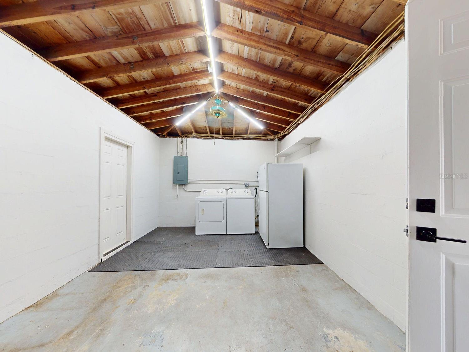 HUGE garage space with washer and dryer!