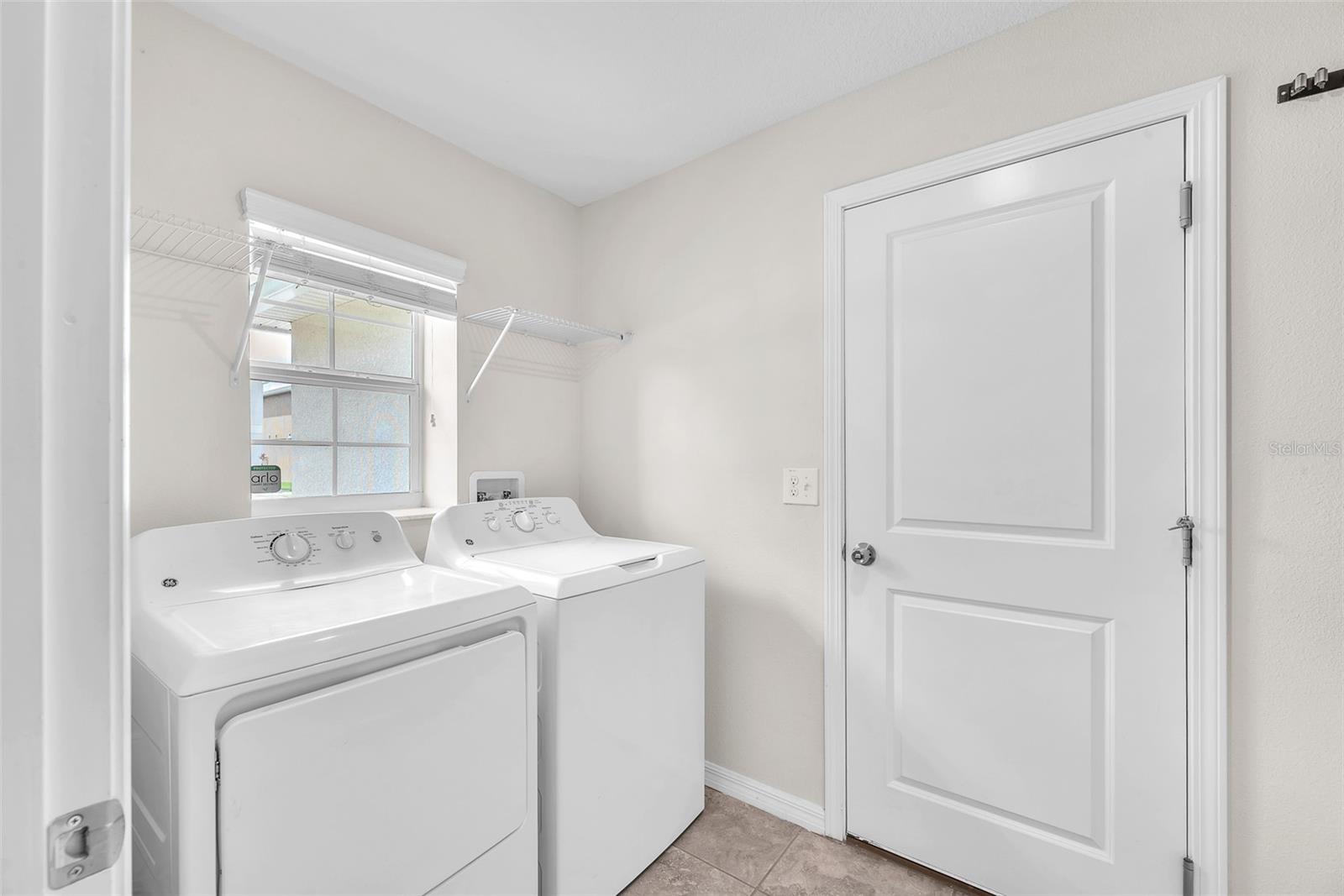 Inside Laundry for convenience.