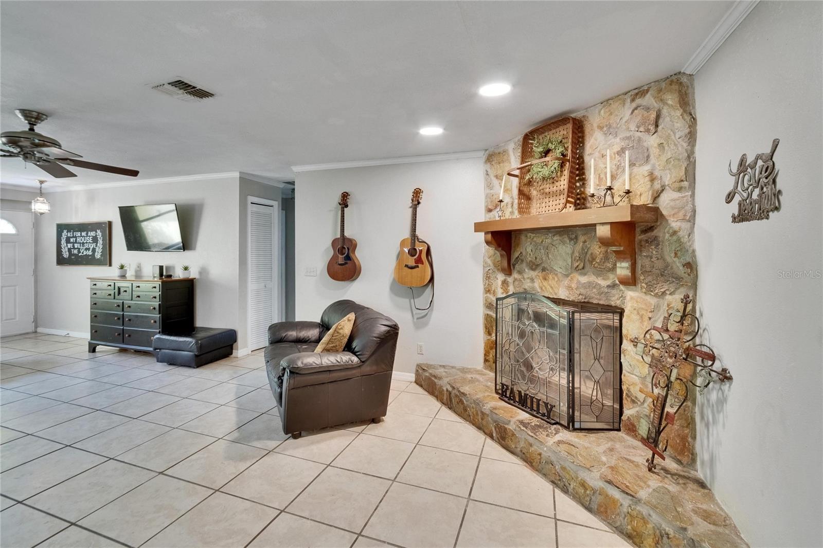 Living Room by the Fireplace