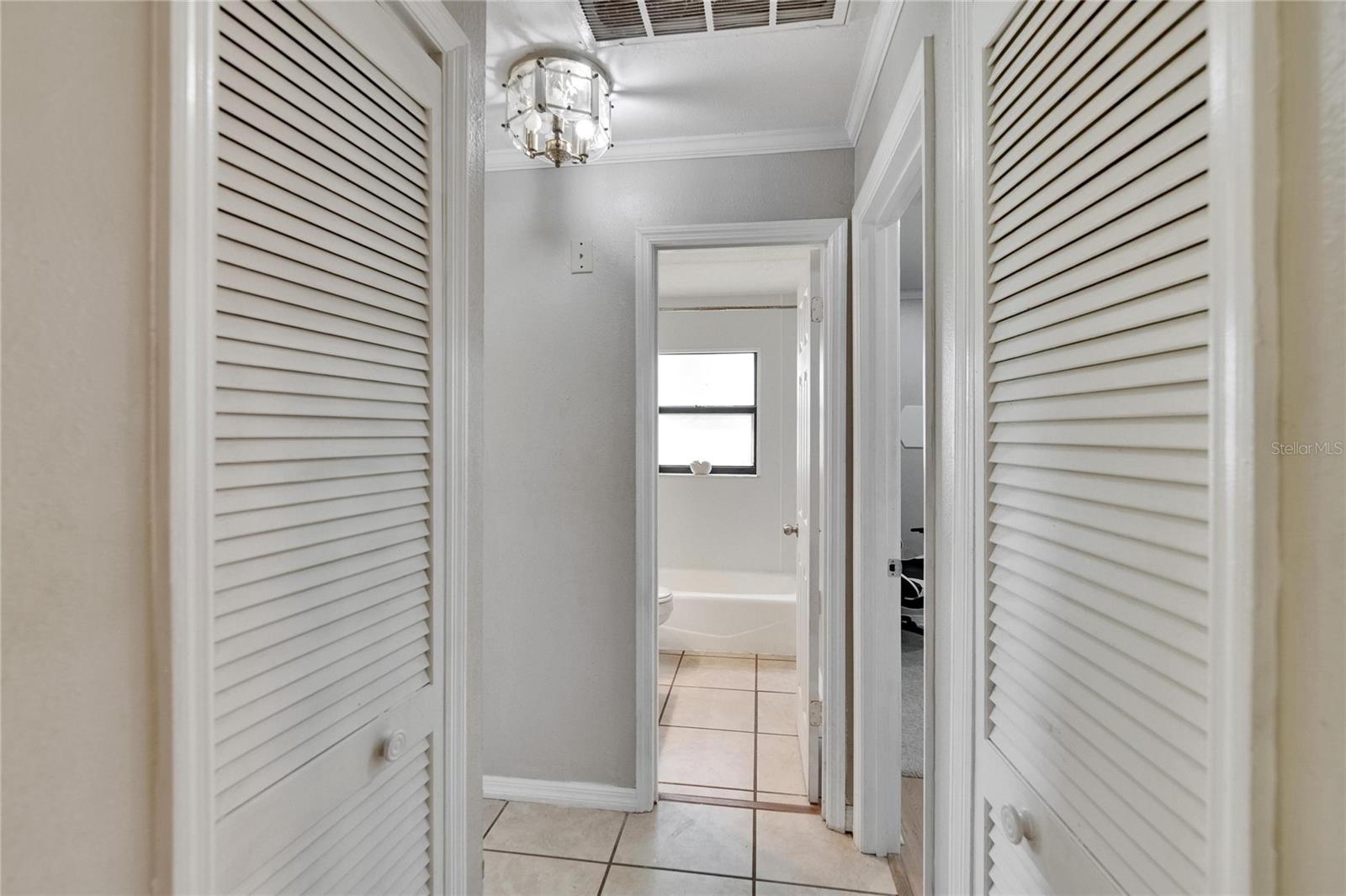 Hallway to 2 Bedrooms and Bathroom