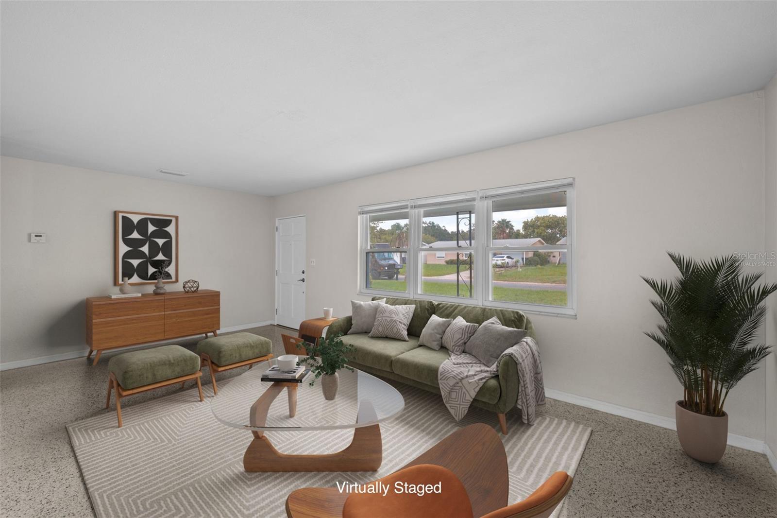 Virtually Staged living room