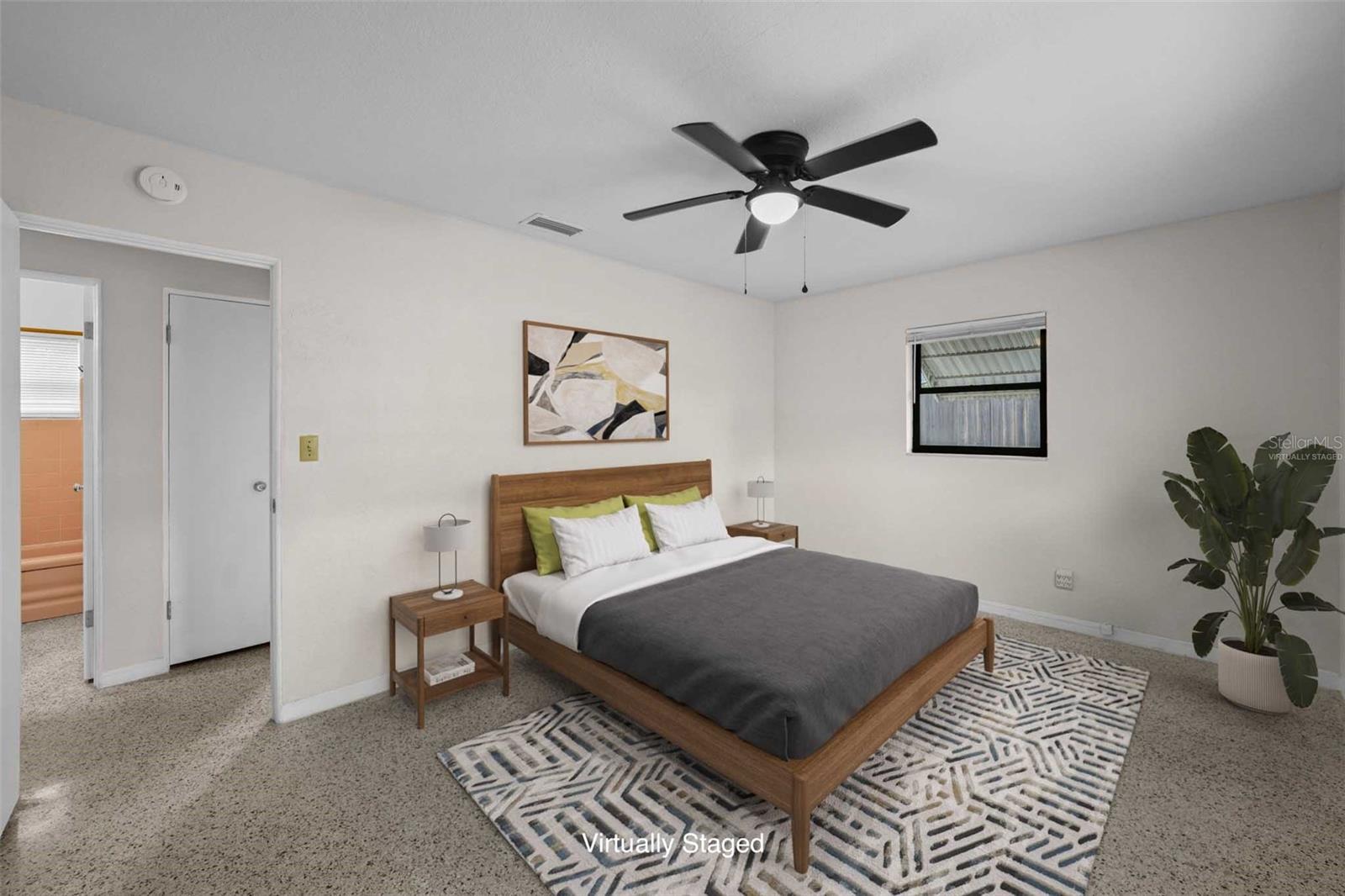 Virtually Staged bedroom 1