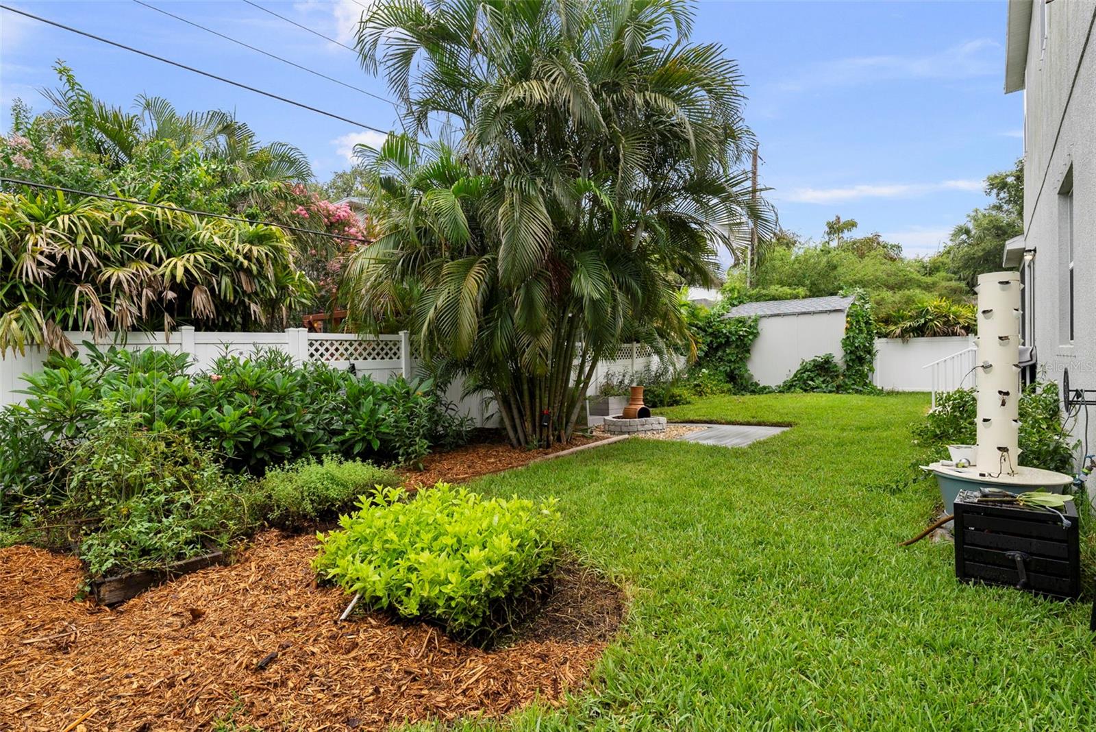 Spacious back yard with room for a pool