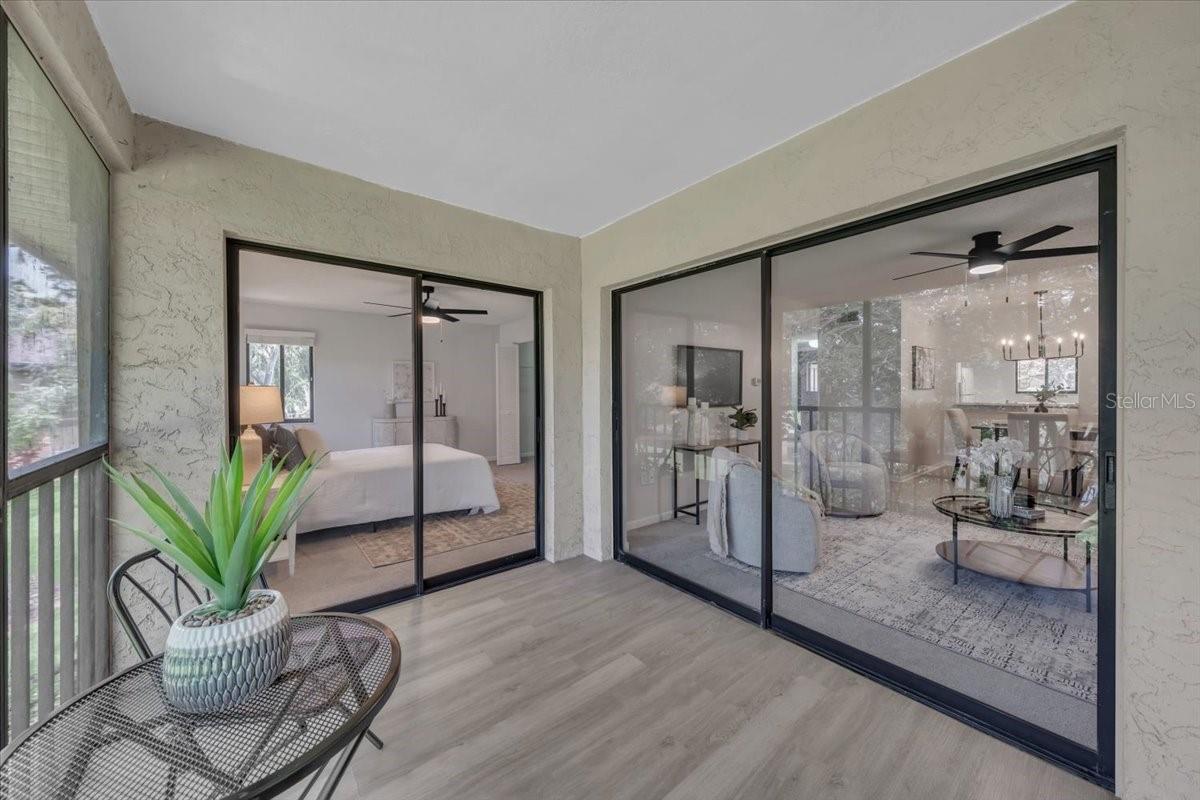 6' sliding door openings from both the living room and master keep the flow of the property cohesive