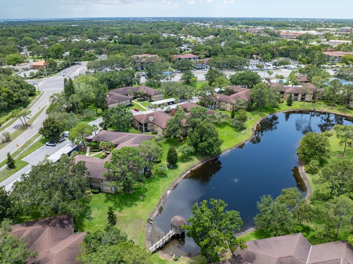 The pond and foliage throughout the complex give this property the designation of Florida living.