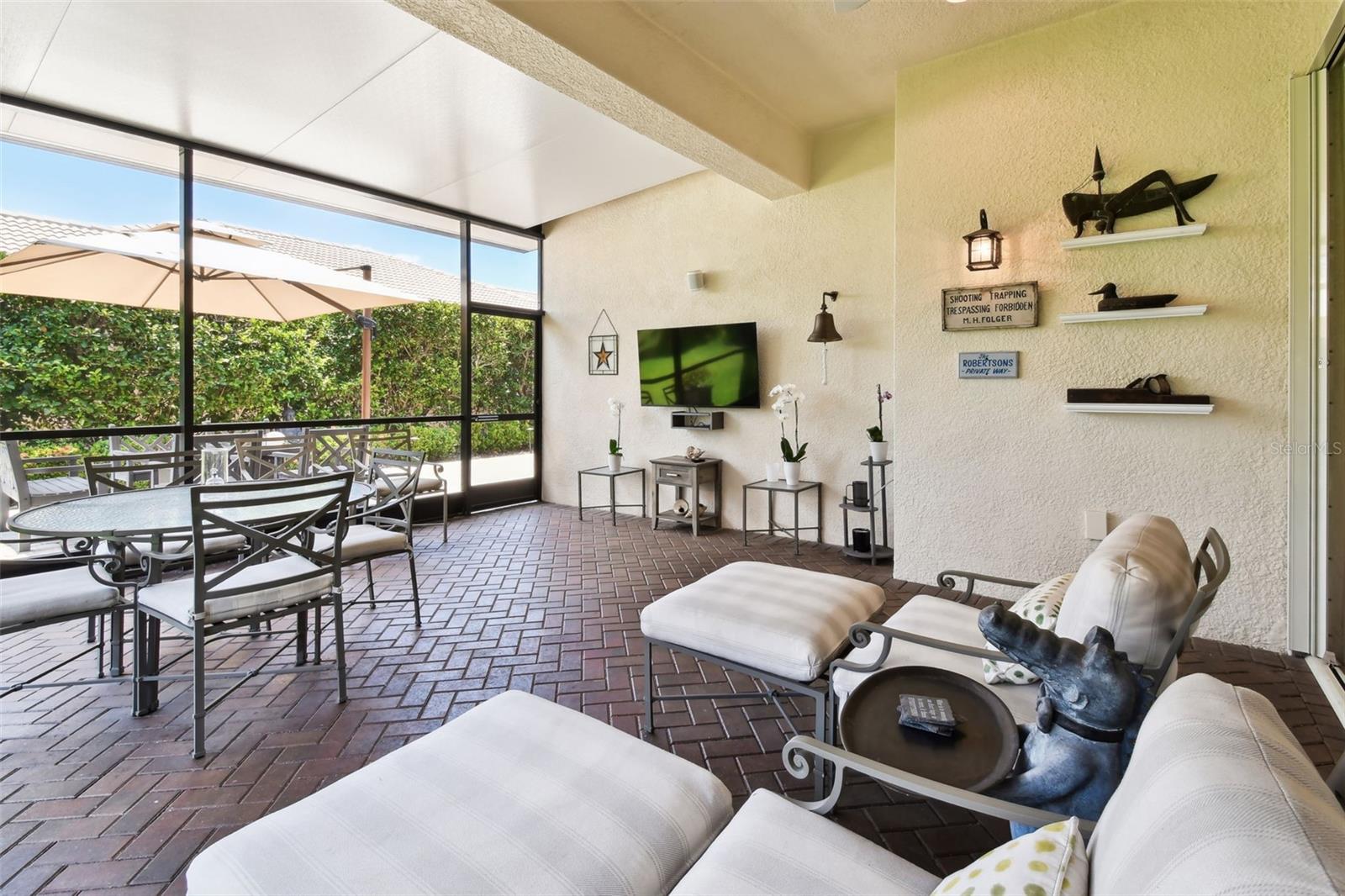 Covered lanai over looks NEW 36x13 open air patio