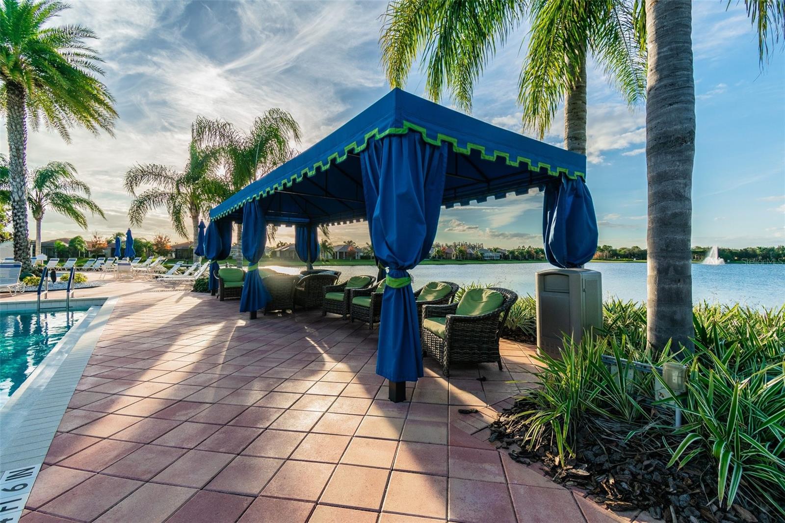 Cabanas pool and waterside
