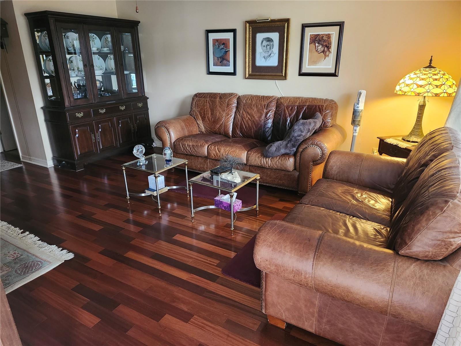 Living Room With Brazilian Hardwood Floors Seen From Unit Entryway
