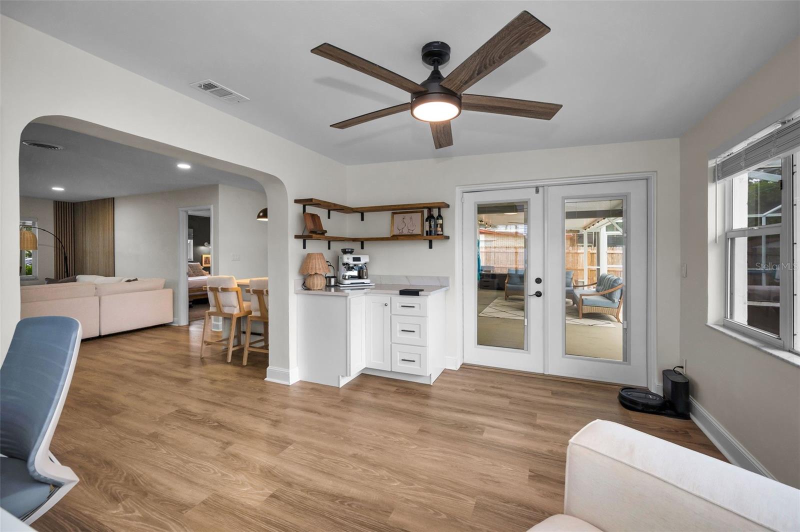 French Doors to Patio and Pool
