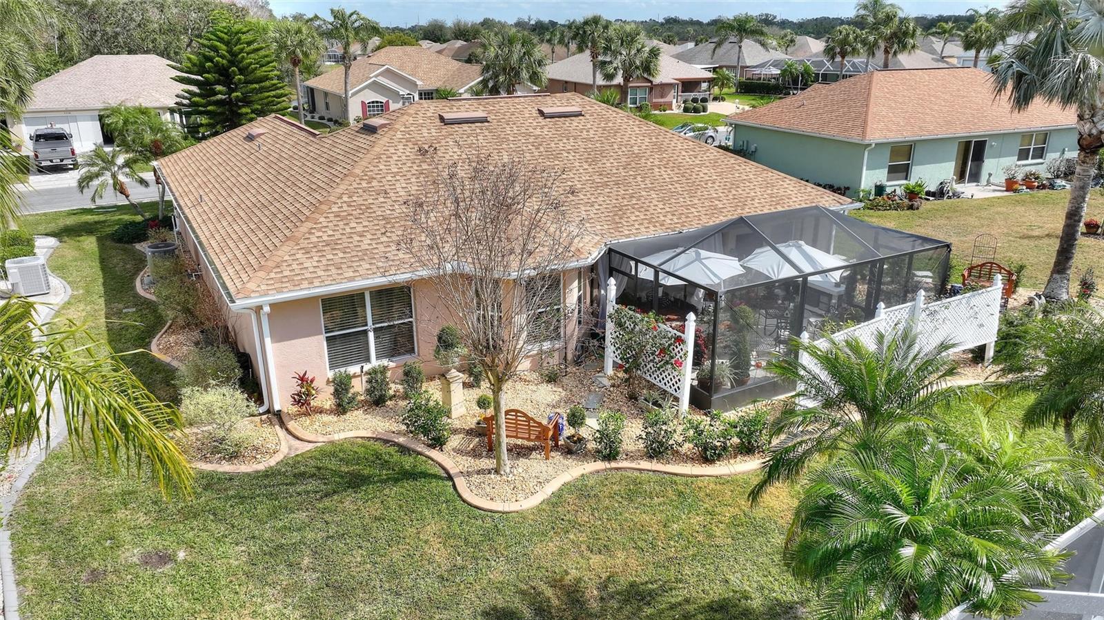 Landscaped around the entire home with privacy and solitude in mind.