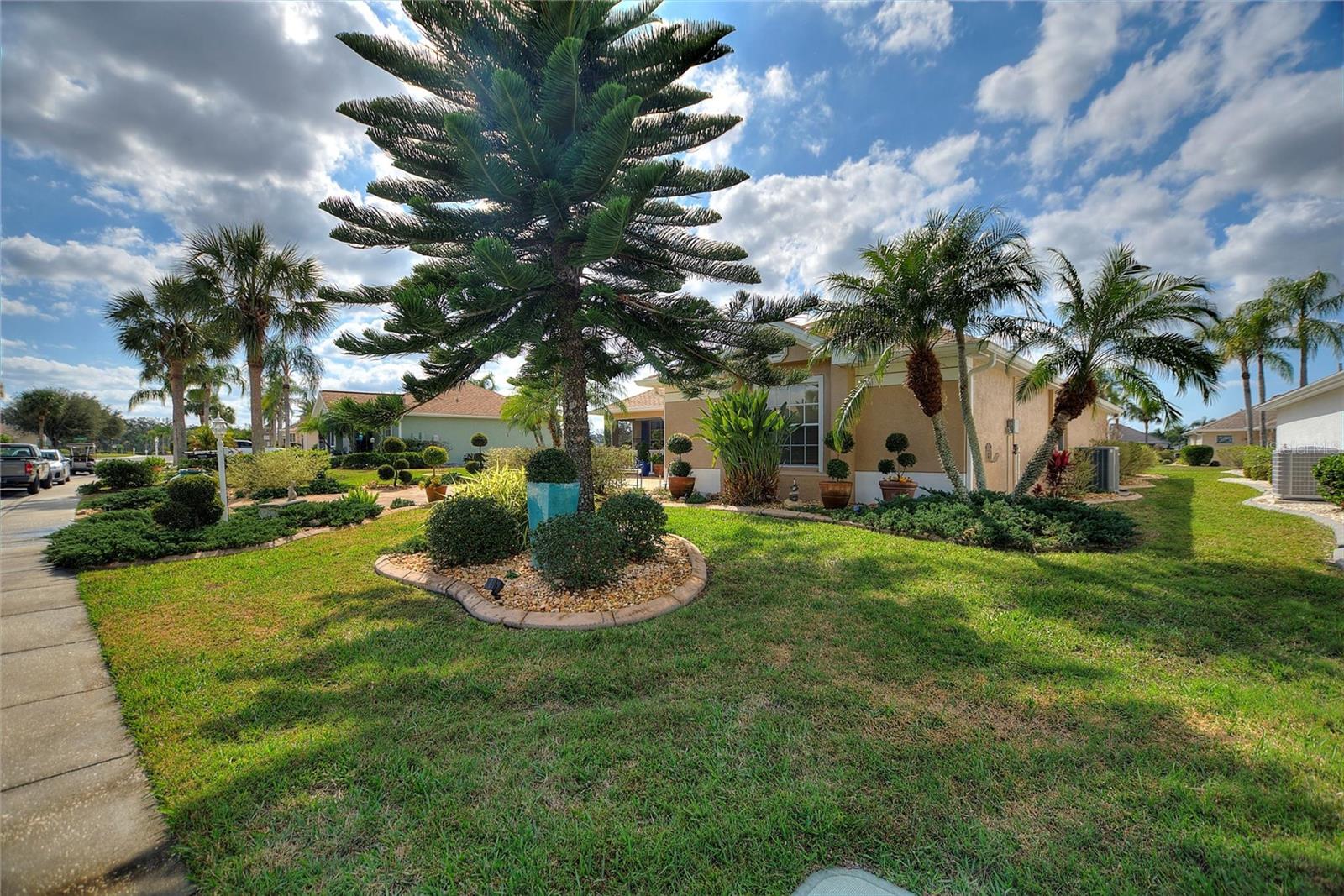 Notice how lovely the side yard is, with distance between the homes.