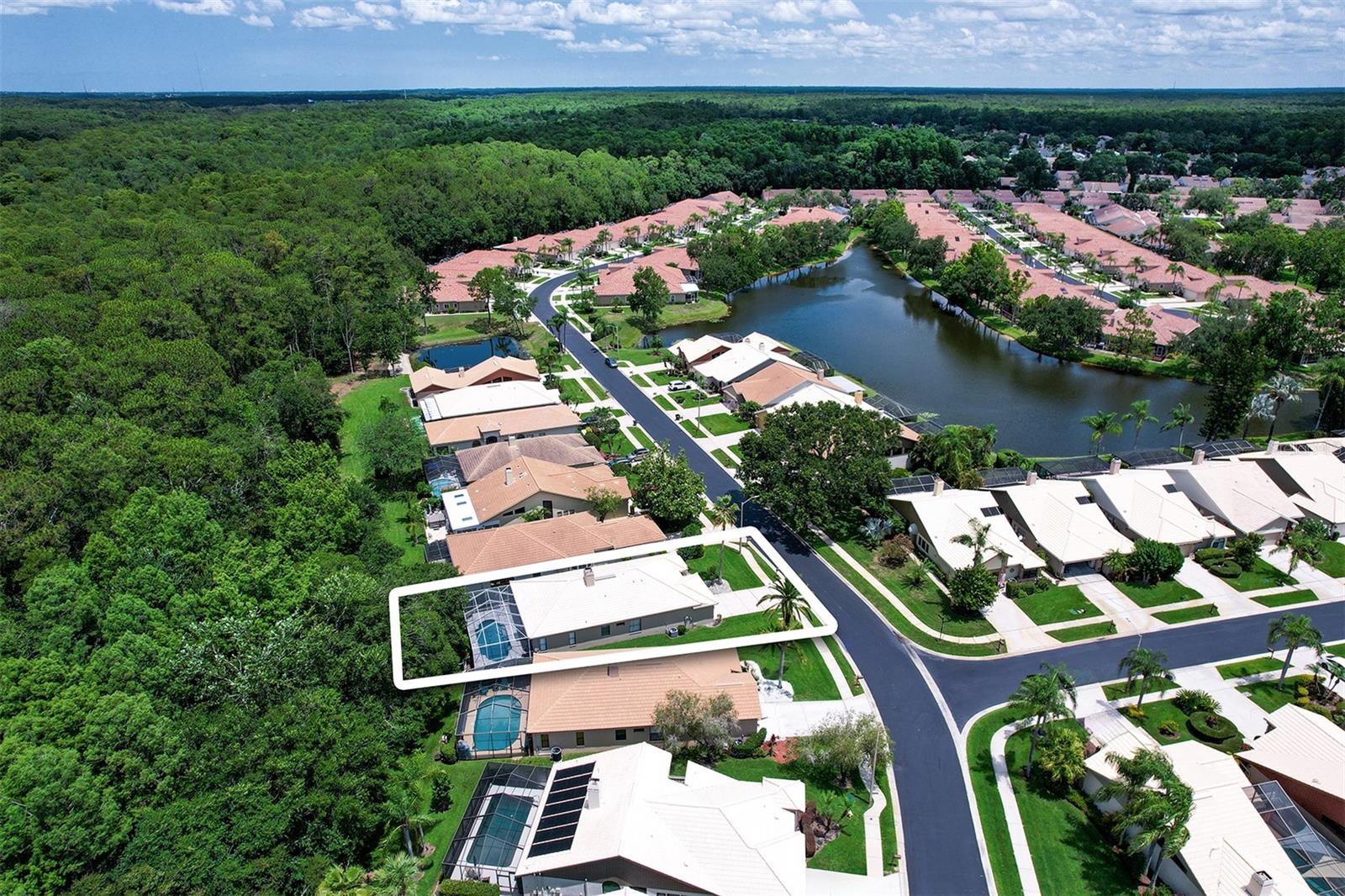 Additional aerial view of highlighted location of residence
