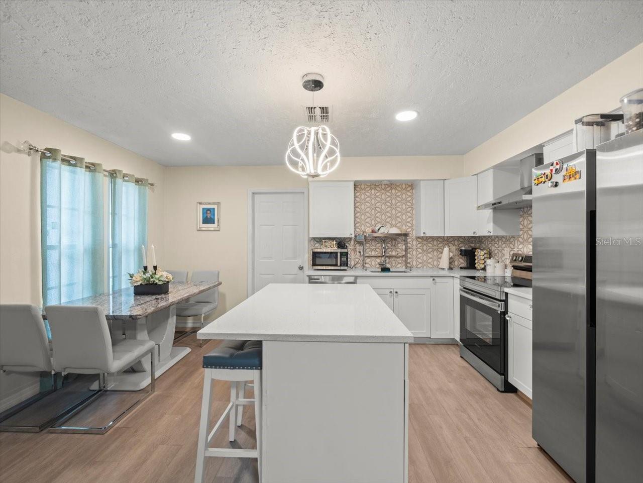 Kitchen and dining room.