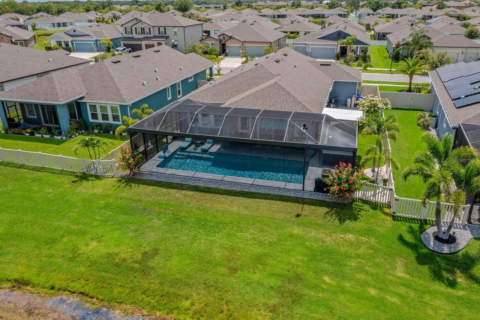 Rear aerial view