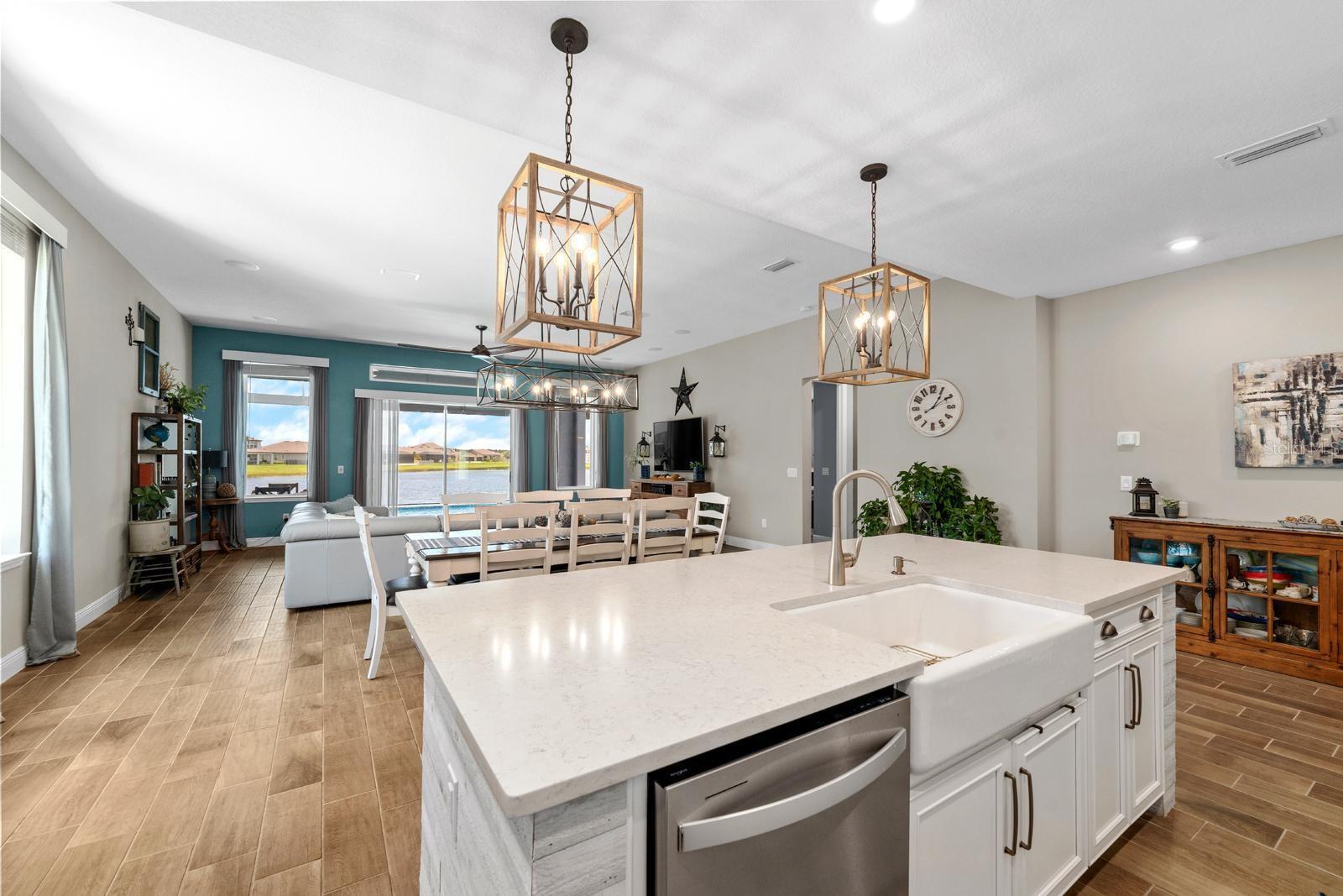 Kitchen bar overlooking great room