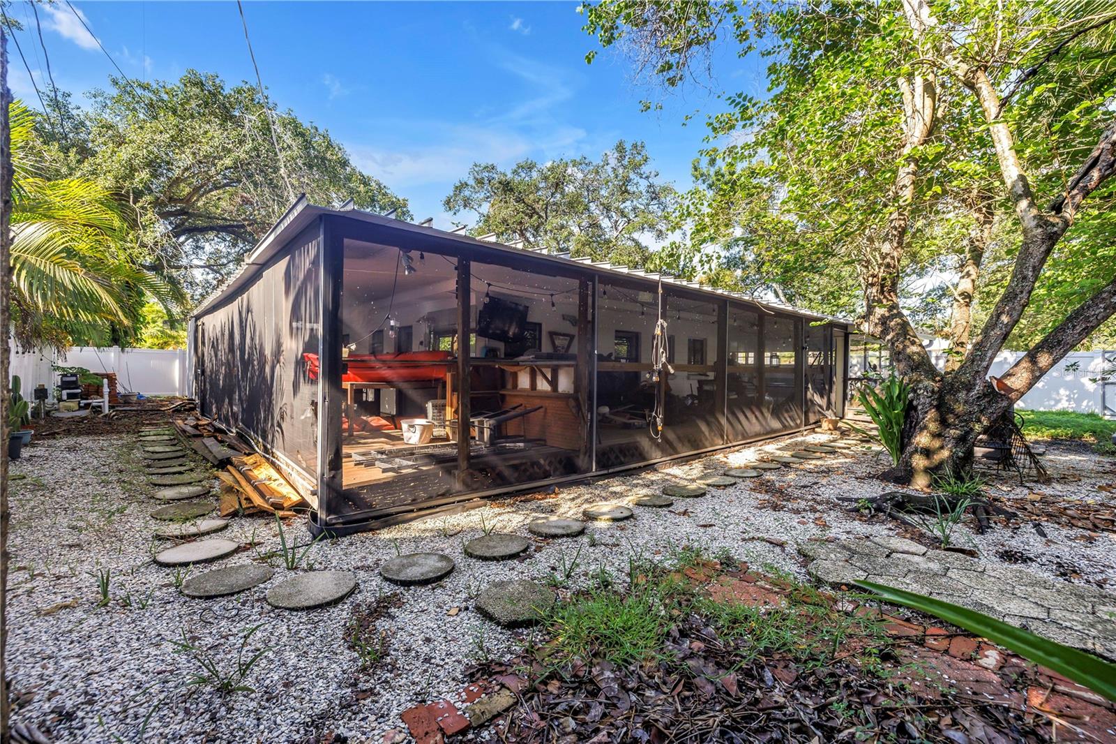 Outside View of Screened in Porch Area