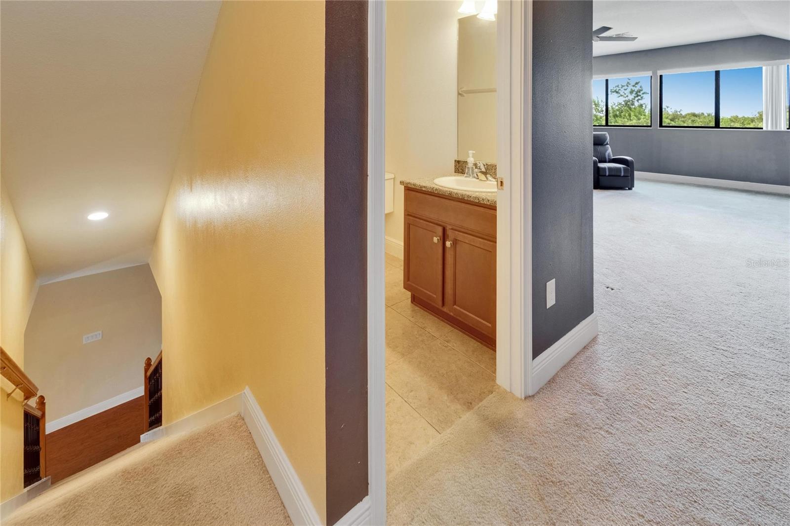 2nd floor bonus room and full bath