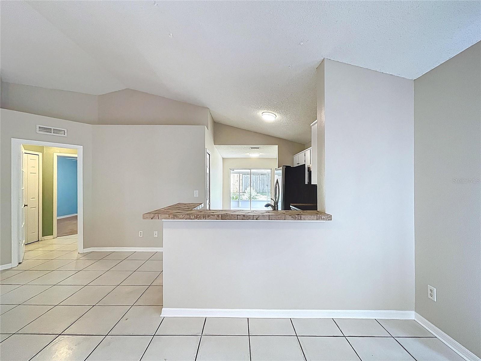 View of Kitchen from Living Room