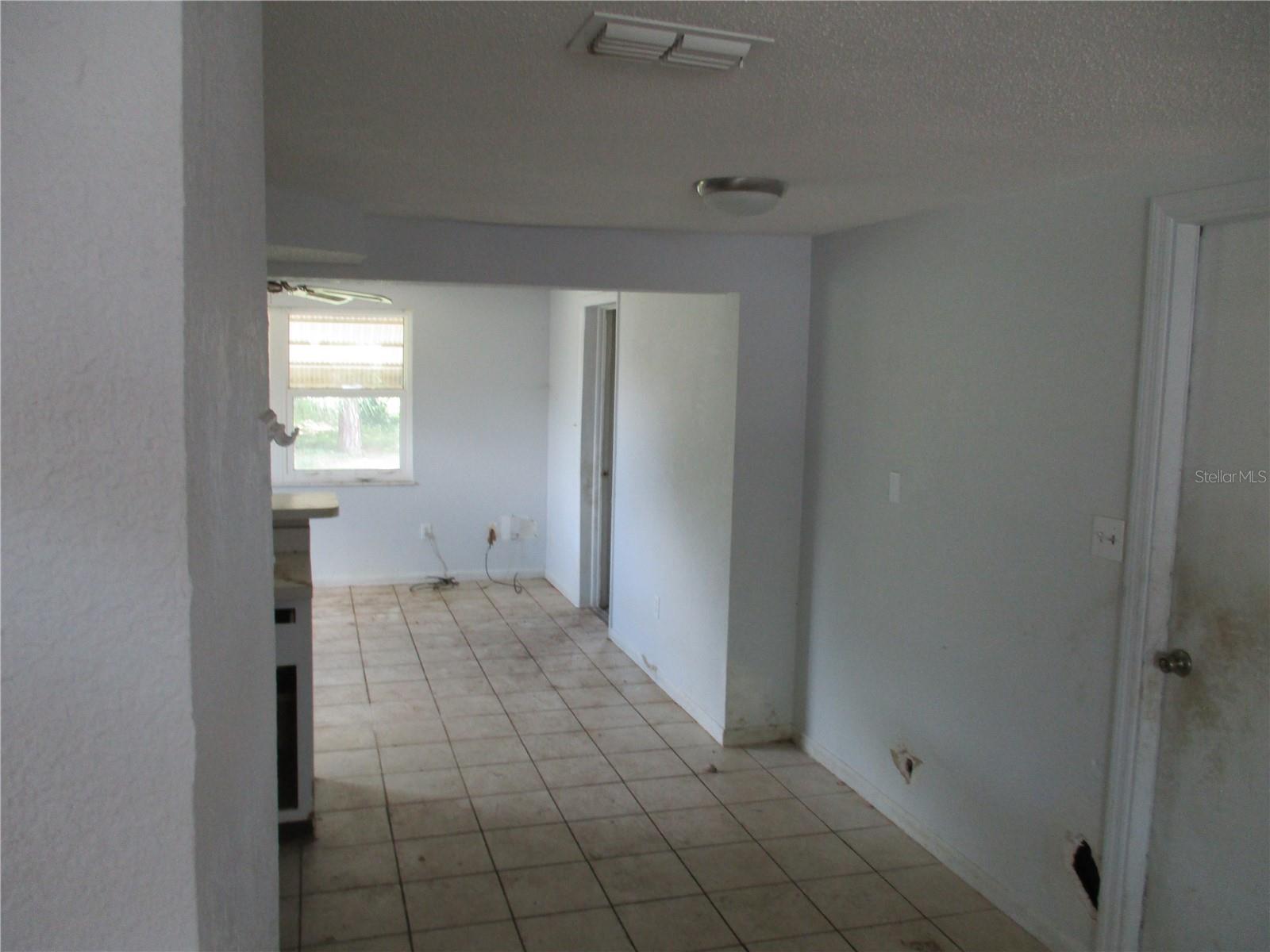 living view of dining