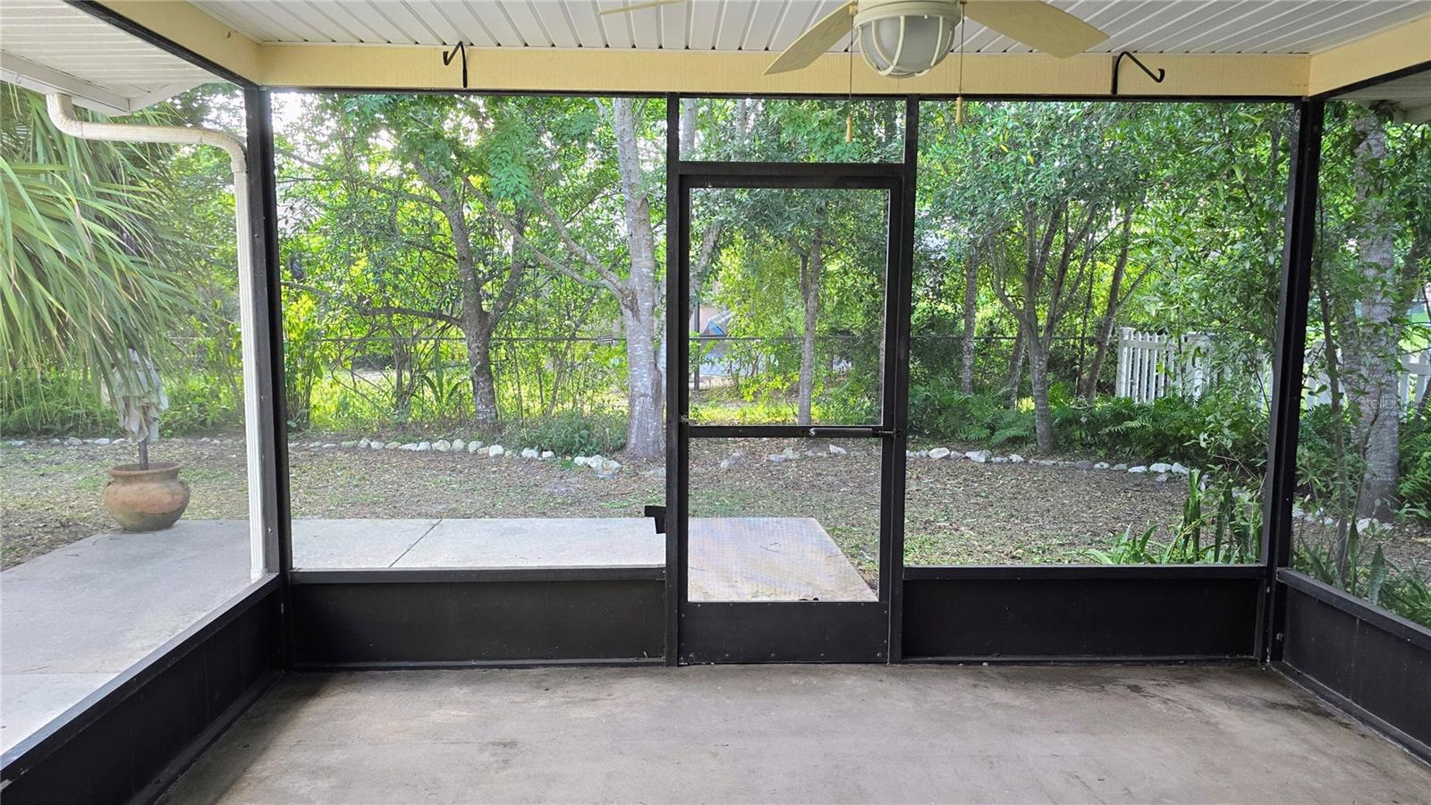 Back patio from sliding doors