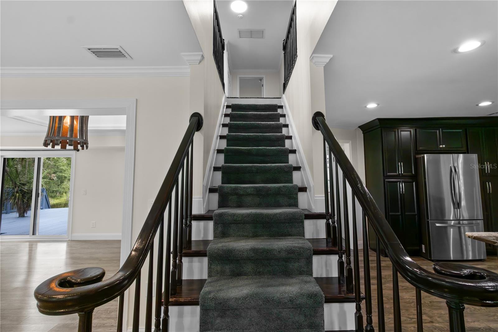 Stairway to upstairs Bedrooms