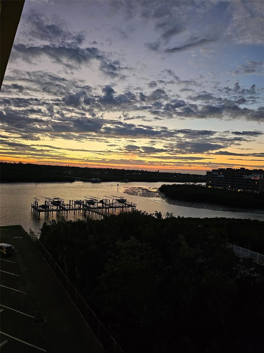 Sunrise on the intercoastal as seen from Sellers Balcony