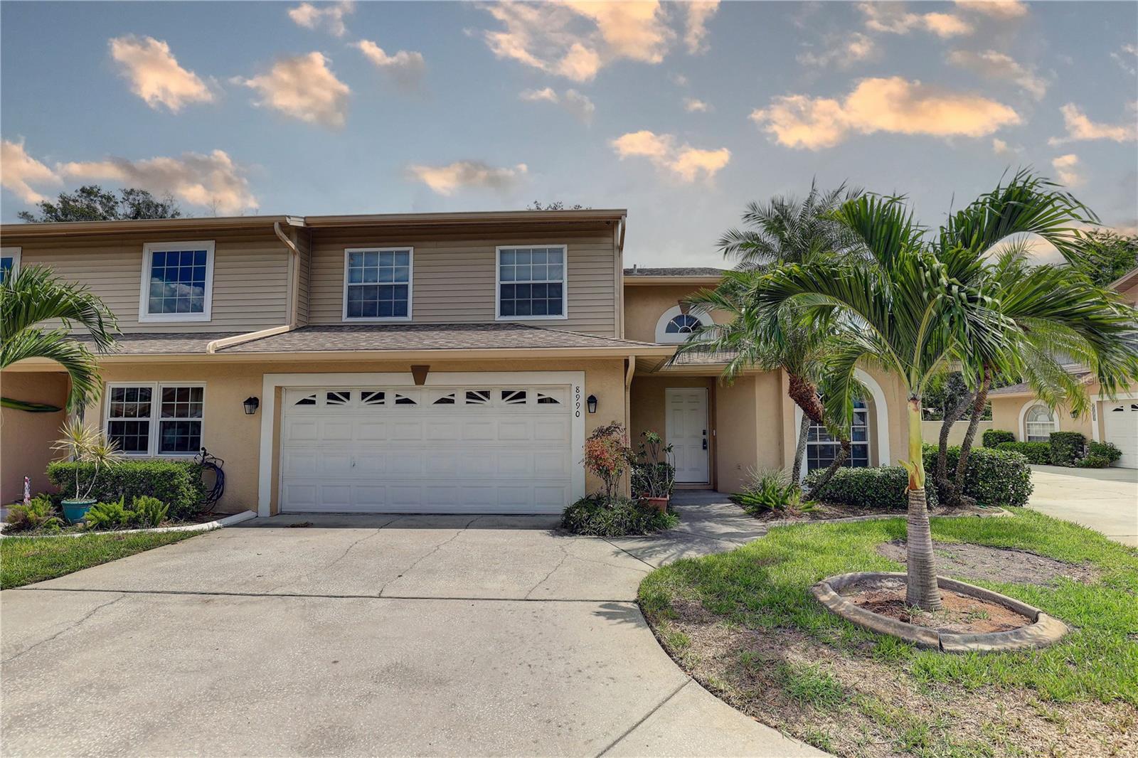 2-car garage and large driveway