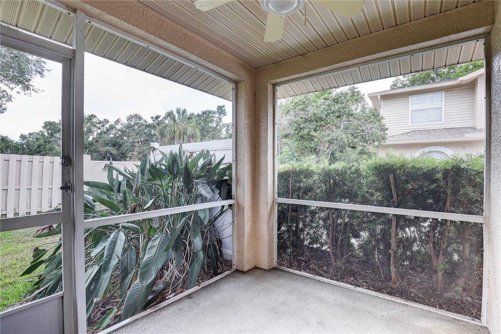 Screened porch