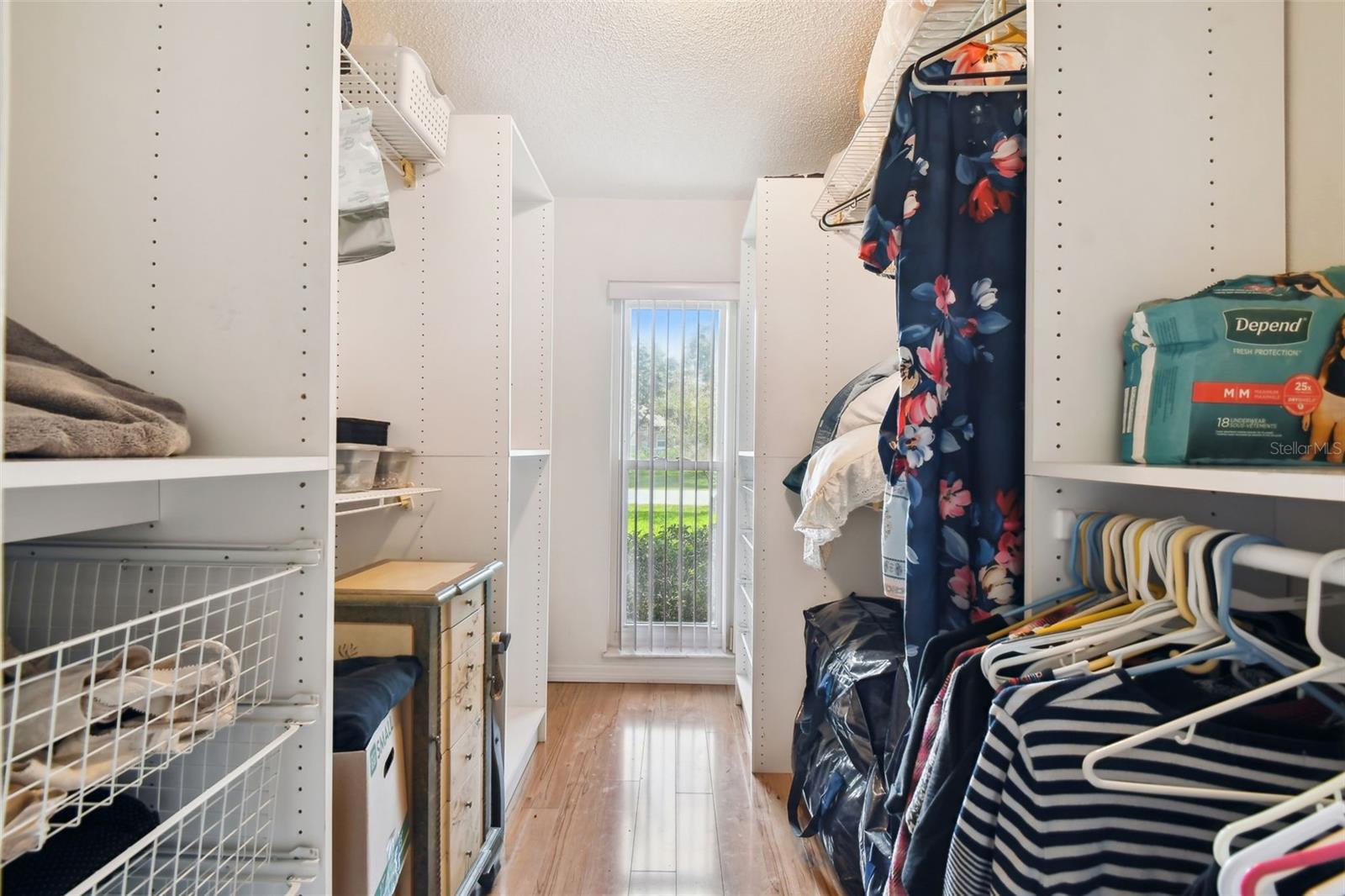 Walk-in closet for primary suite