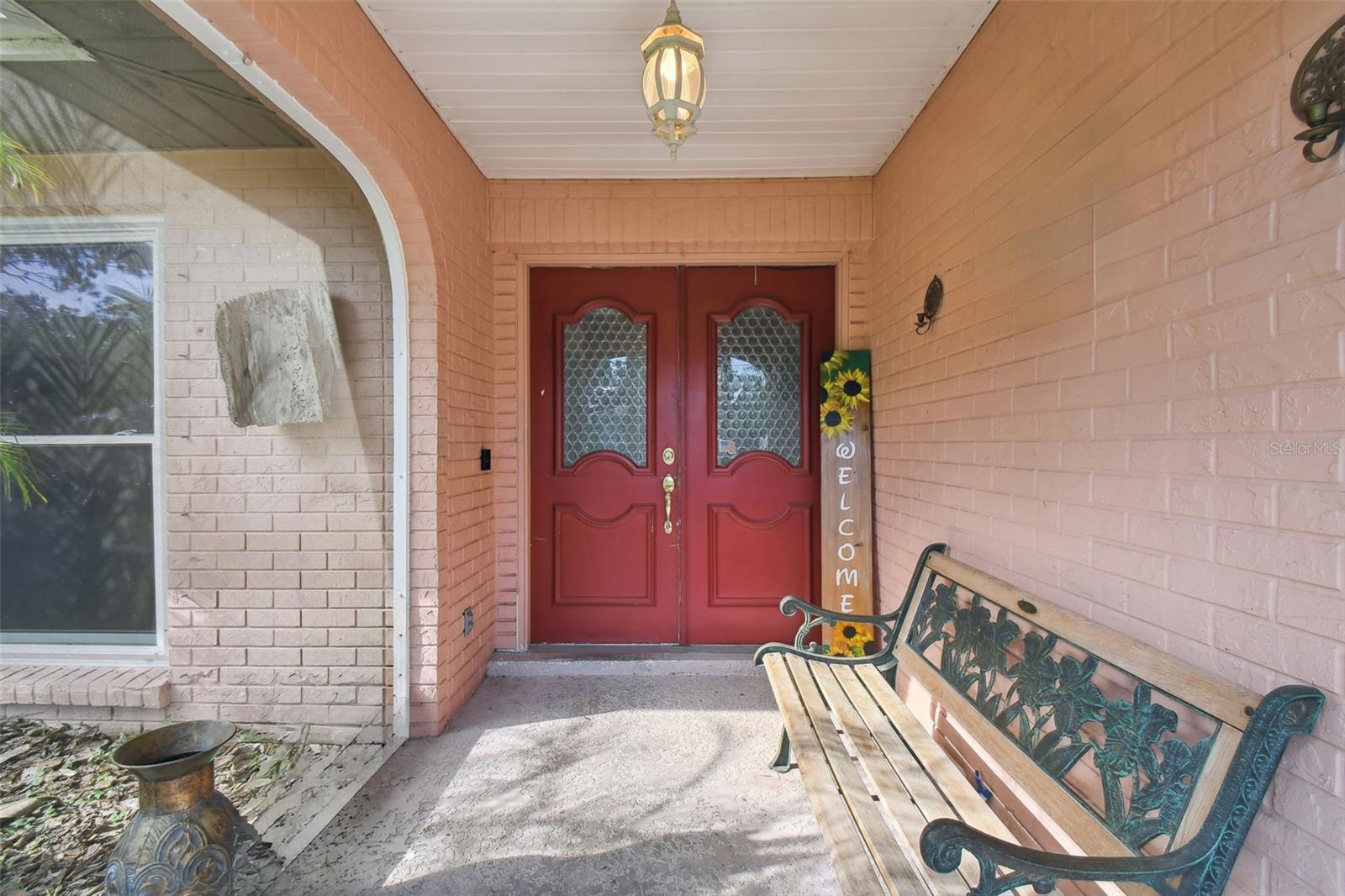 Enclosed front porch...
