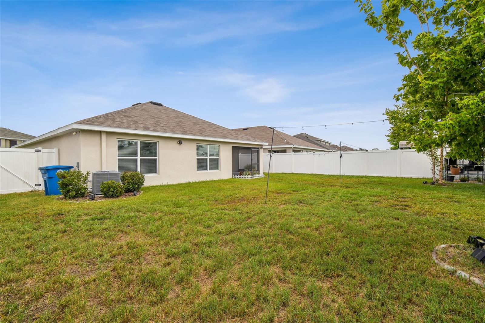 Plenty of room for pool, playground equipment or garden!