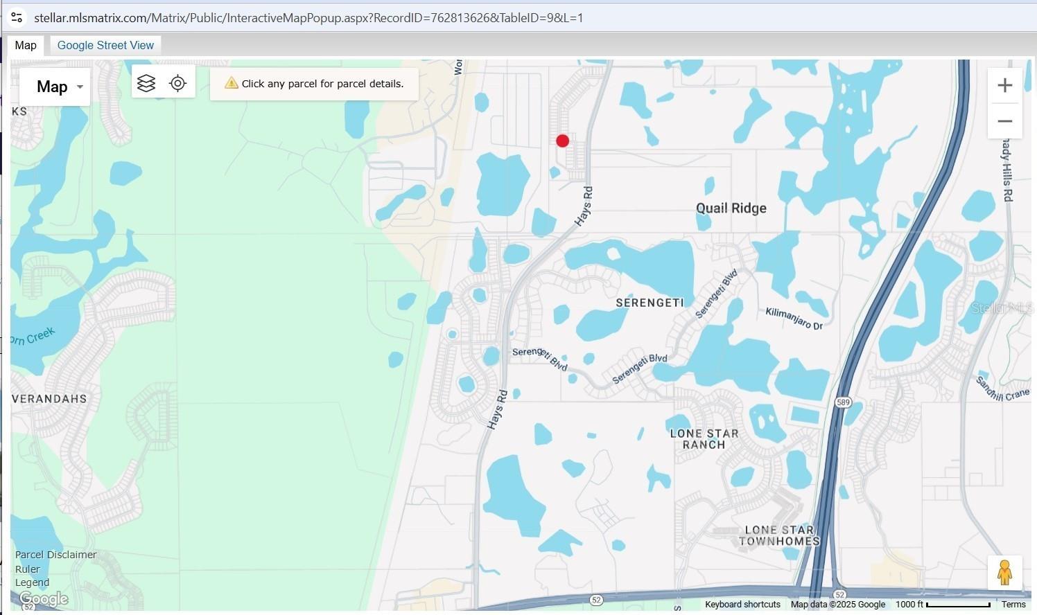 Maps online and in MLS are not showing this home's accurate location.  This "red dot" shows its accurate location.