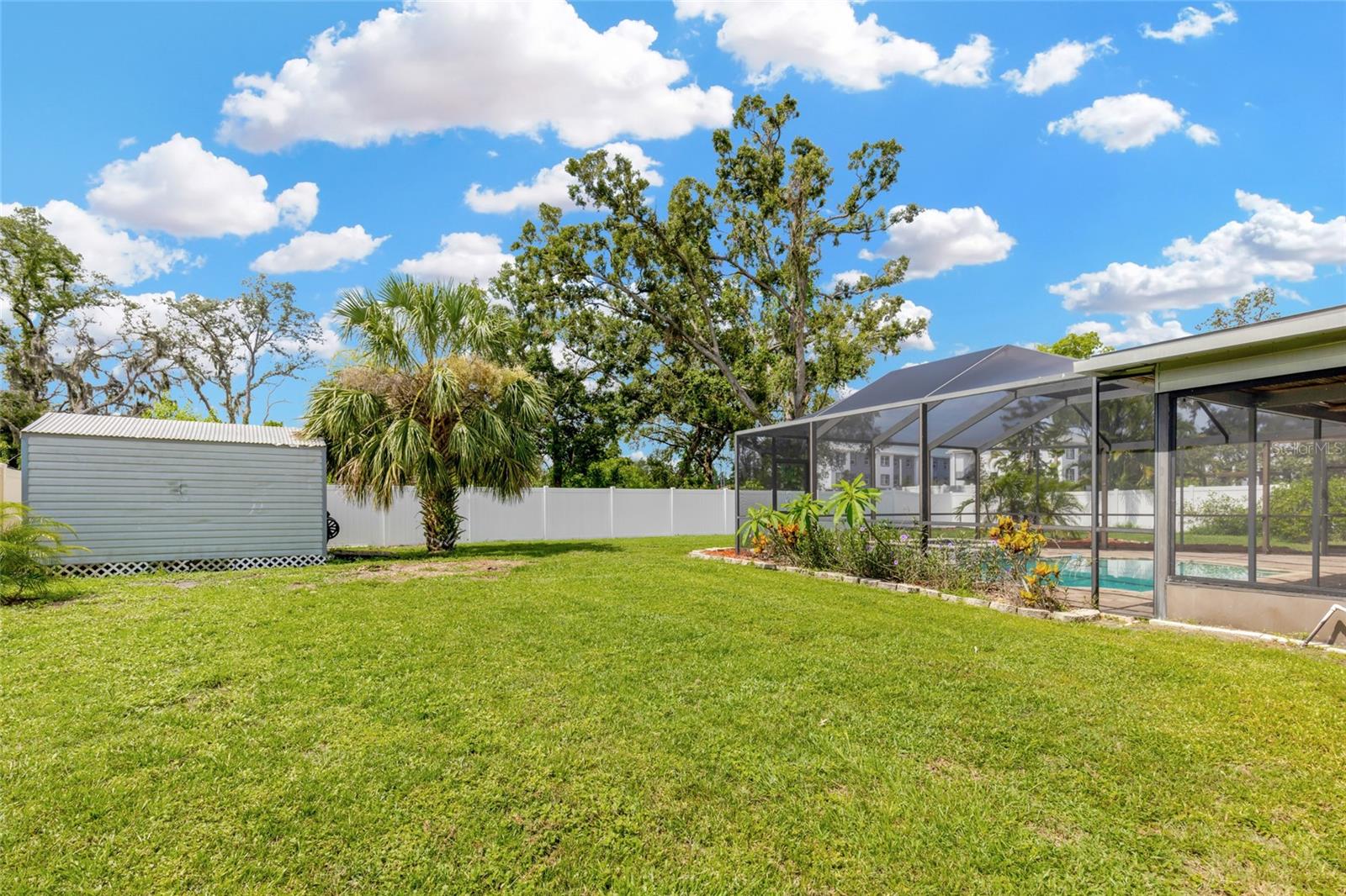 Huge storage shed outside!