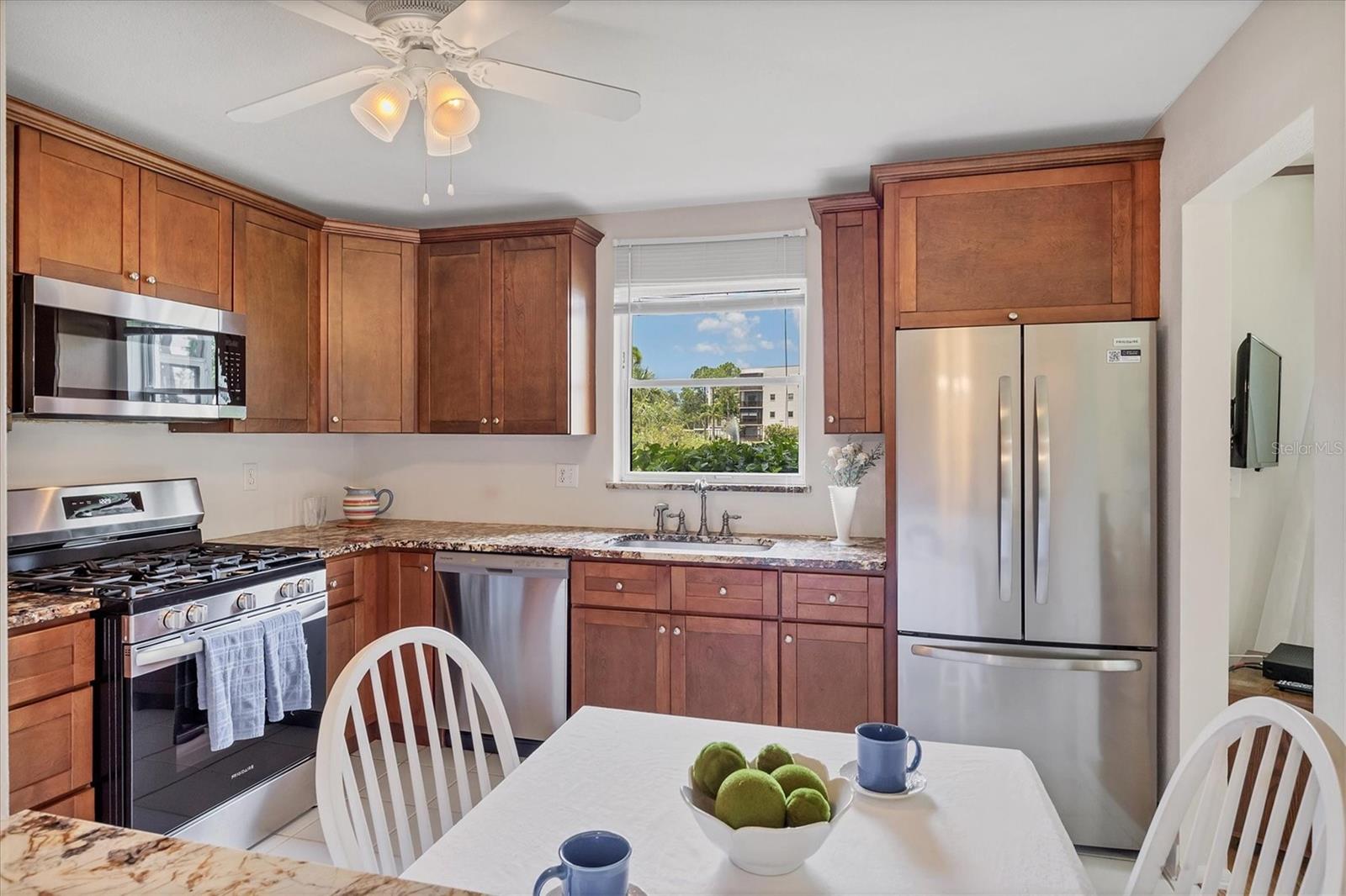 Shaker style cabinets that go to the ceiling