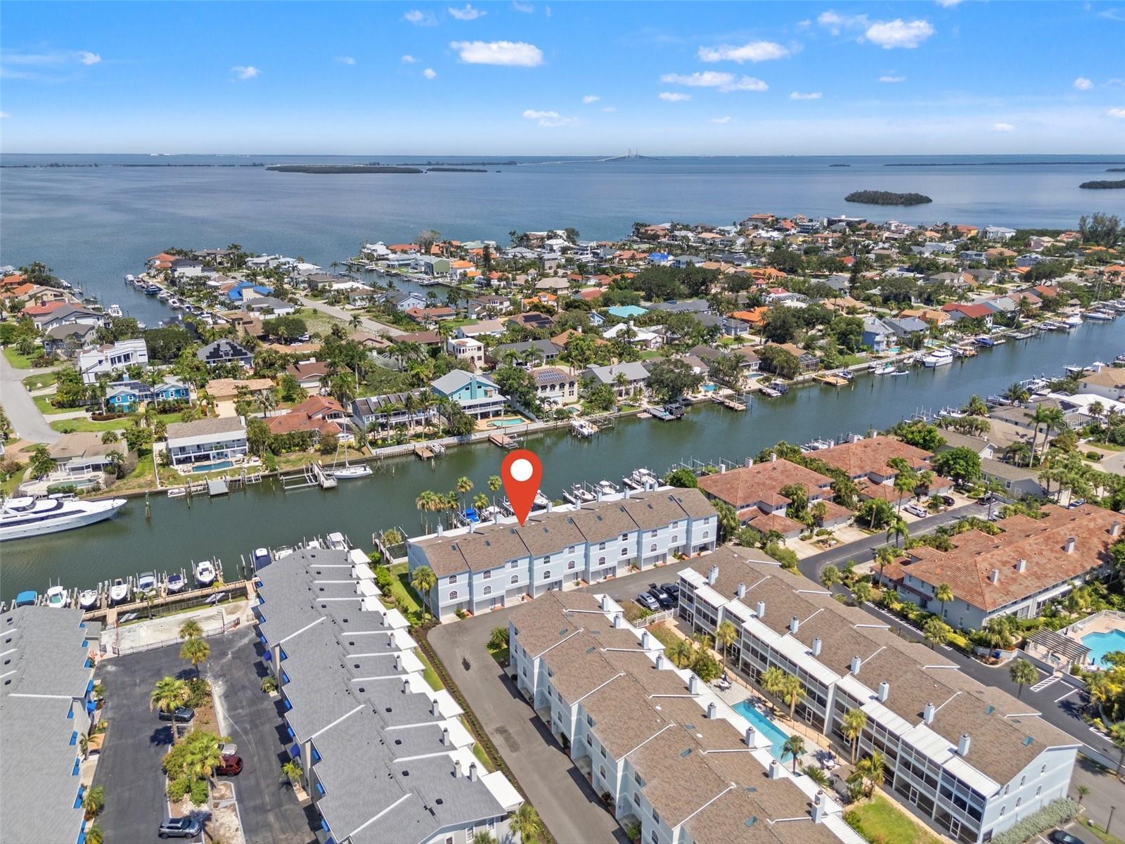 Aerial canal view