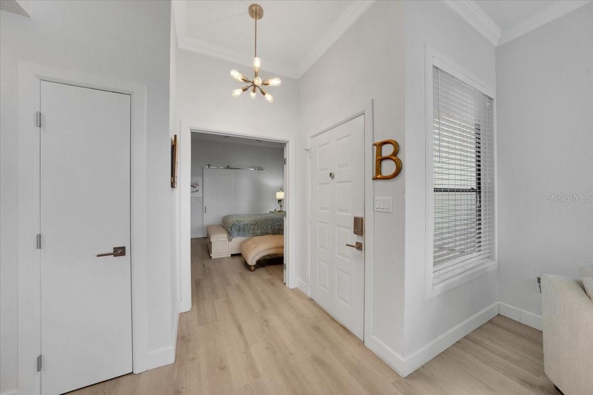 Master bedroom through double doors