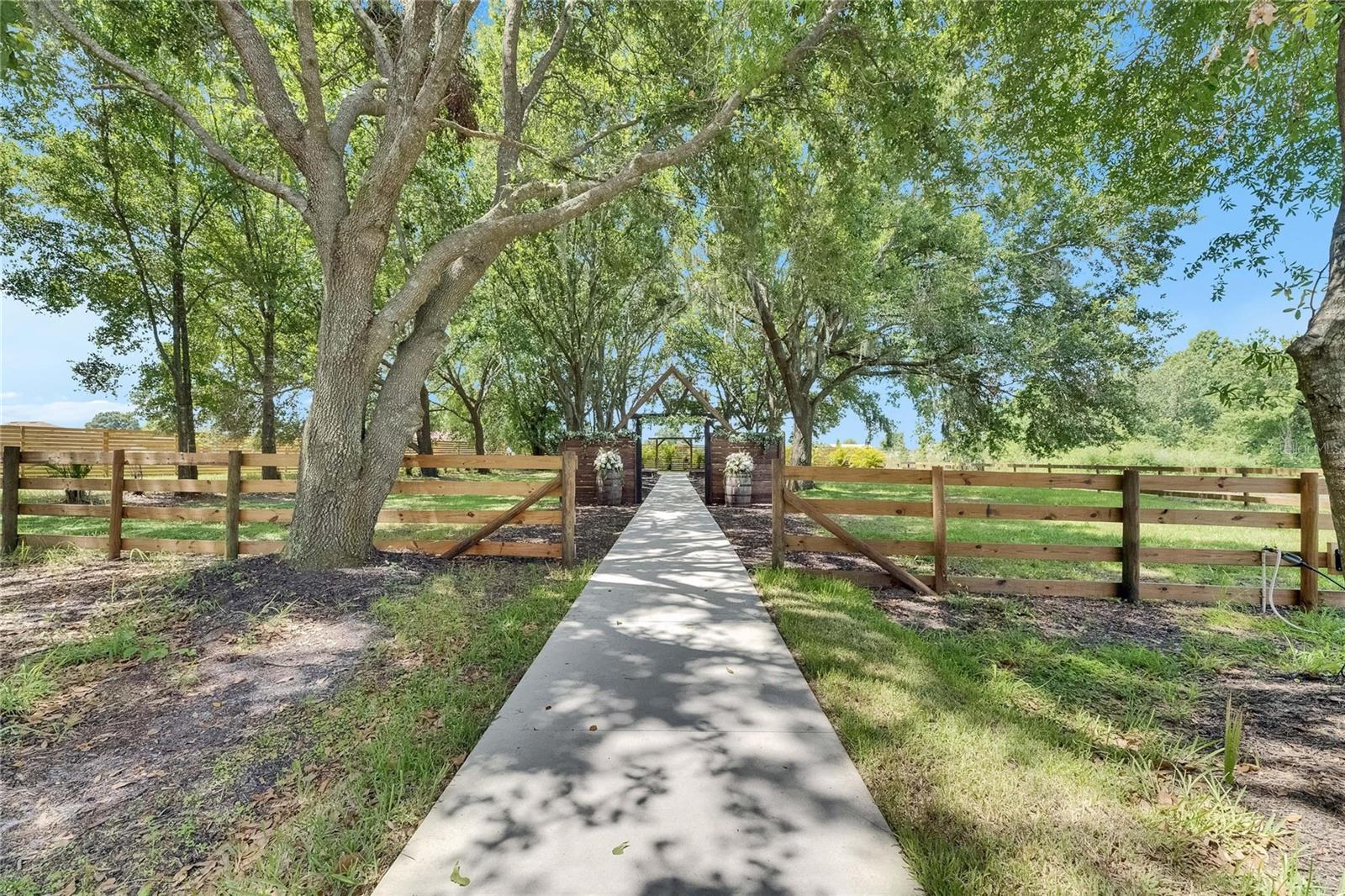 Paved Walk way to Ceremony area