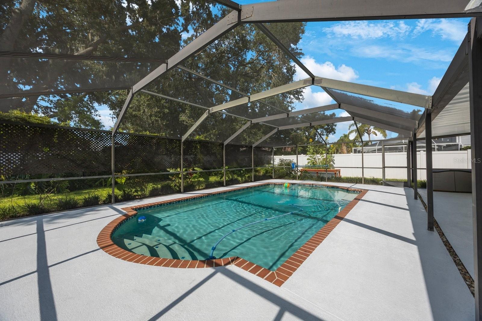Screen Enclosed Solar Heated Pool
