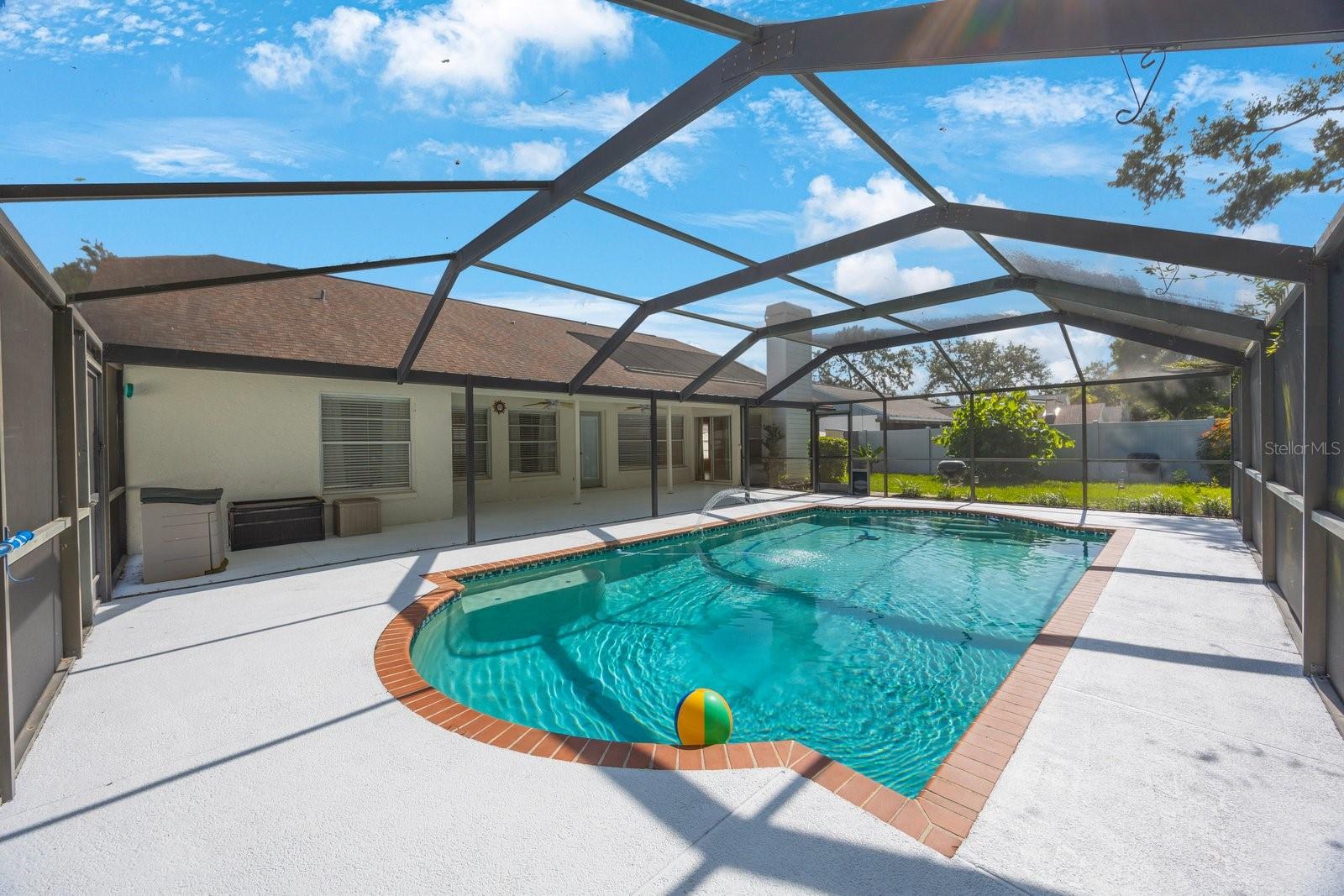Screen Enclosed Solar Heated Pool