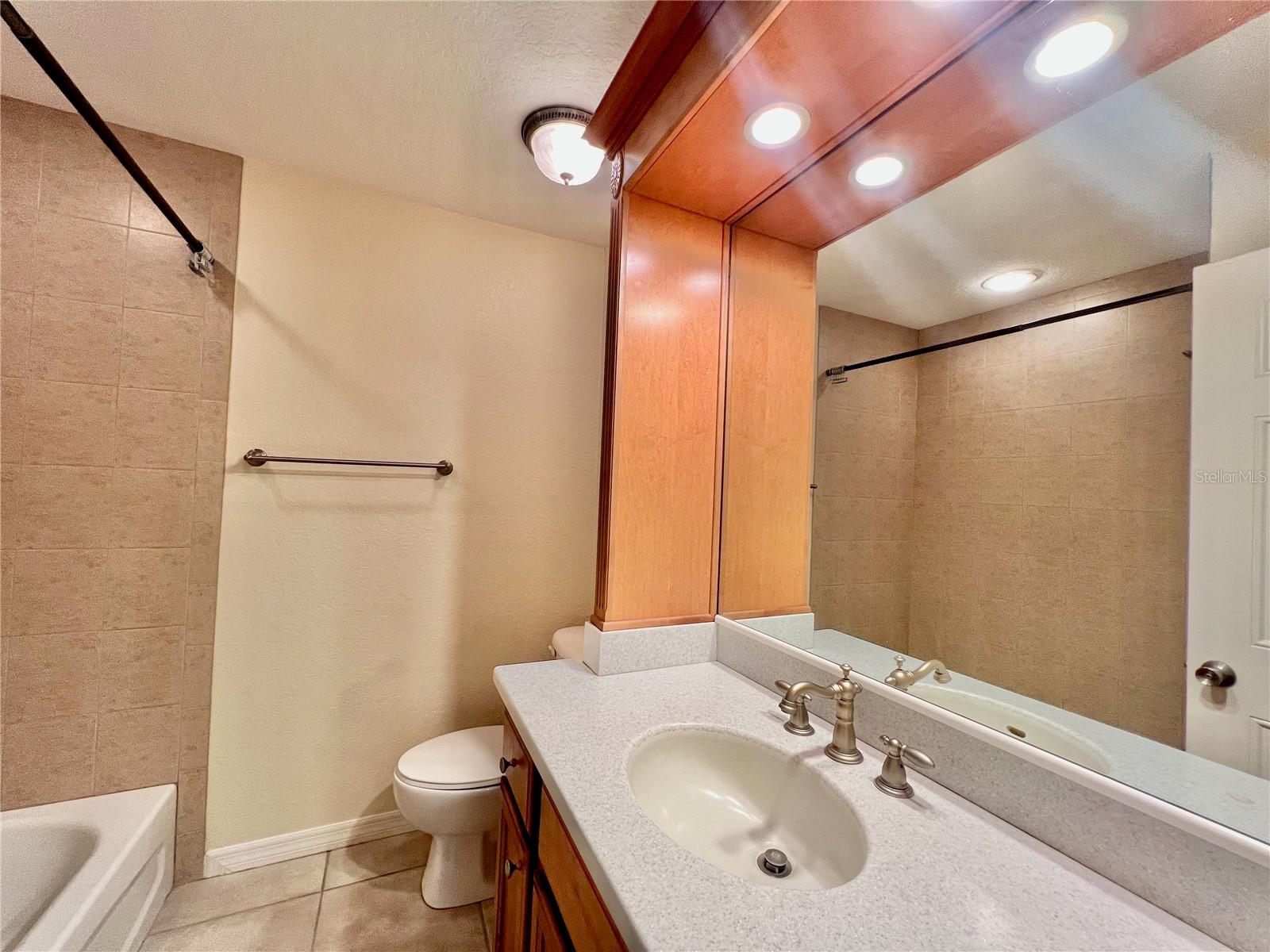 Spacious updated bathroom