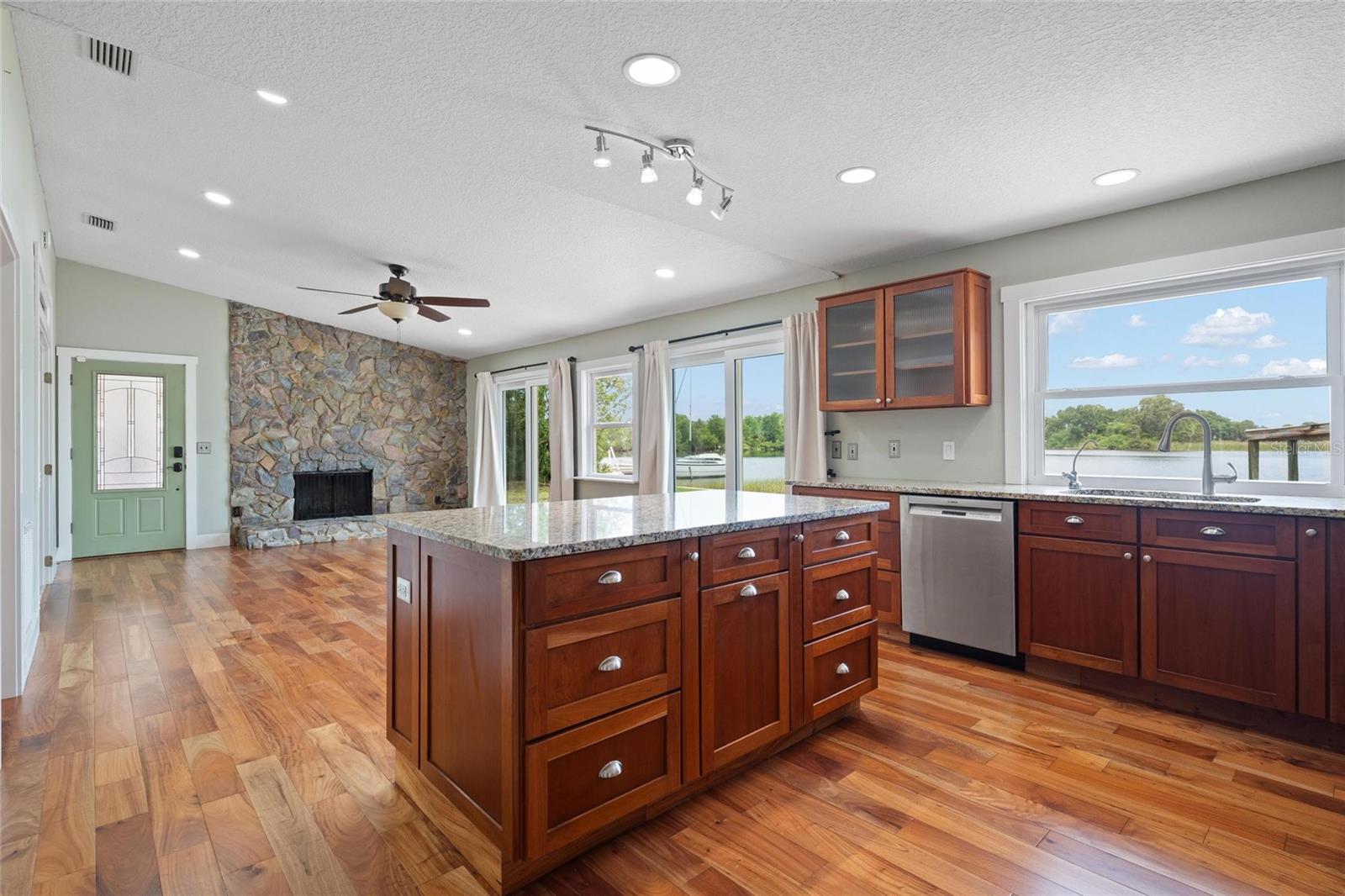 Kitchen and dining/family room