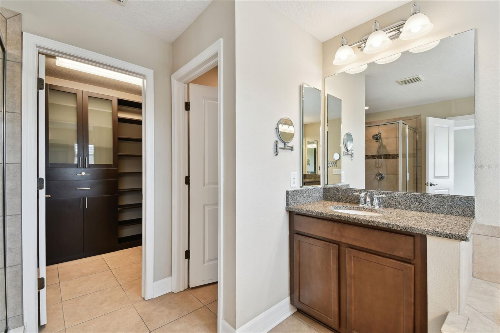 Private commode and walk-in closet!