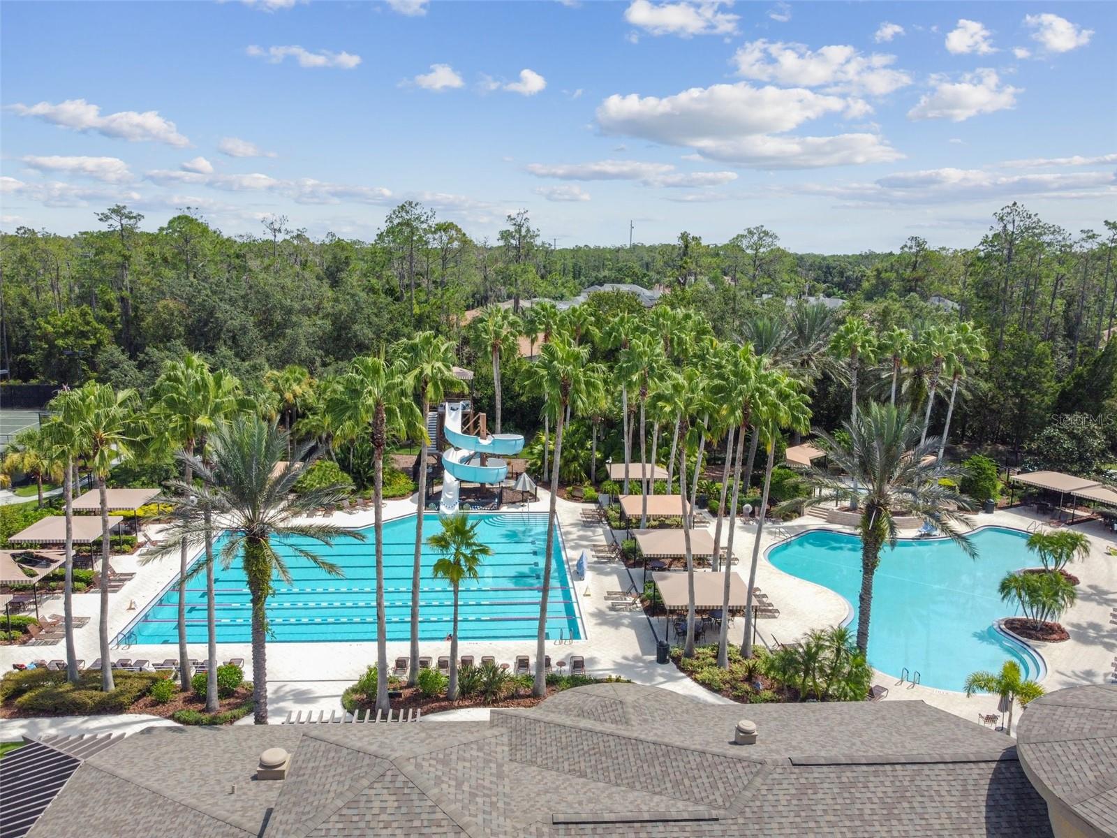 Heated lap pool and extra pool for fun in the sun!
