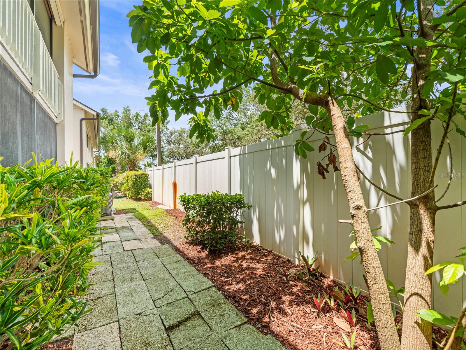 Pathway and garden area
