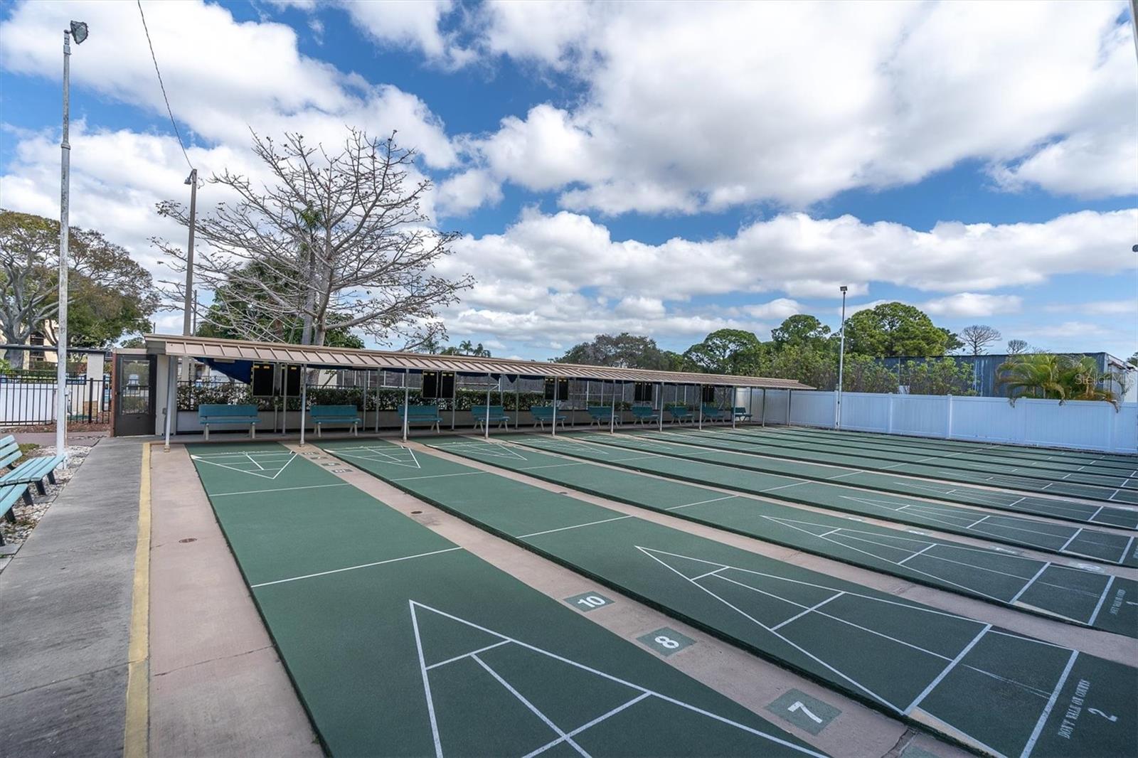 Shuffle board courts