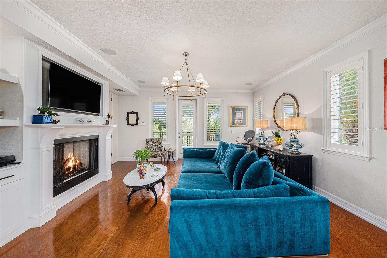 Gas Fireplace, custom built-in