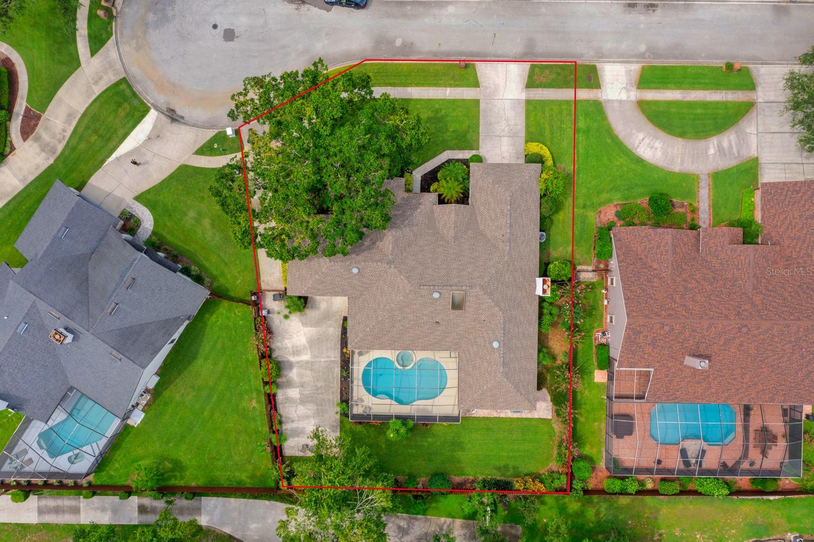This home is located on a cul-de-sac.