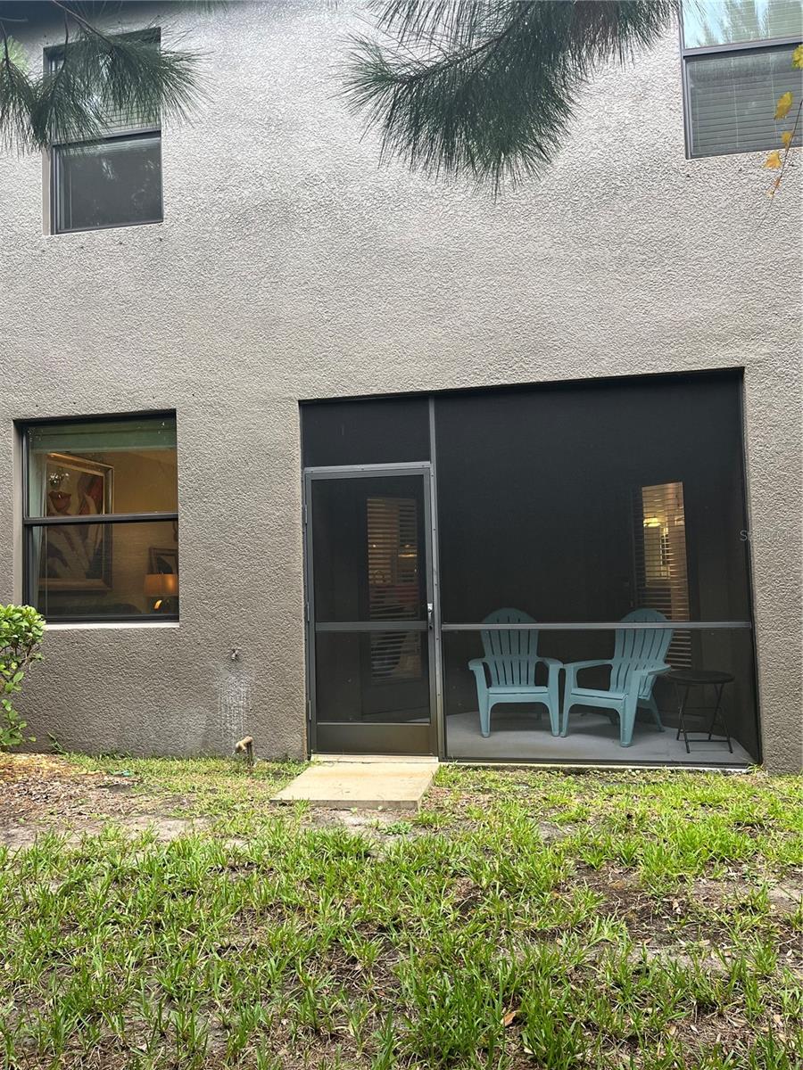 Screened back porch