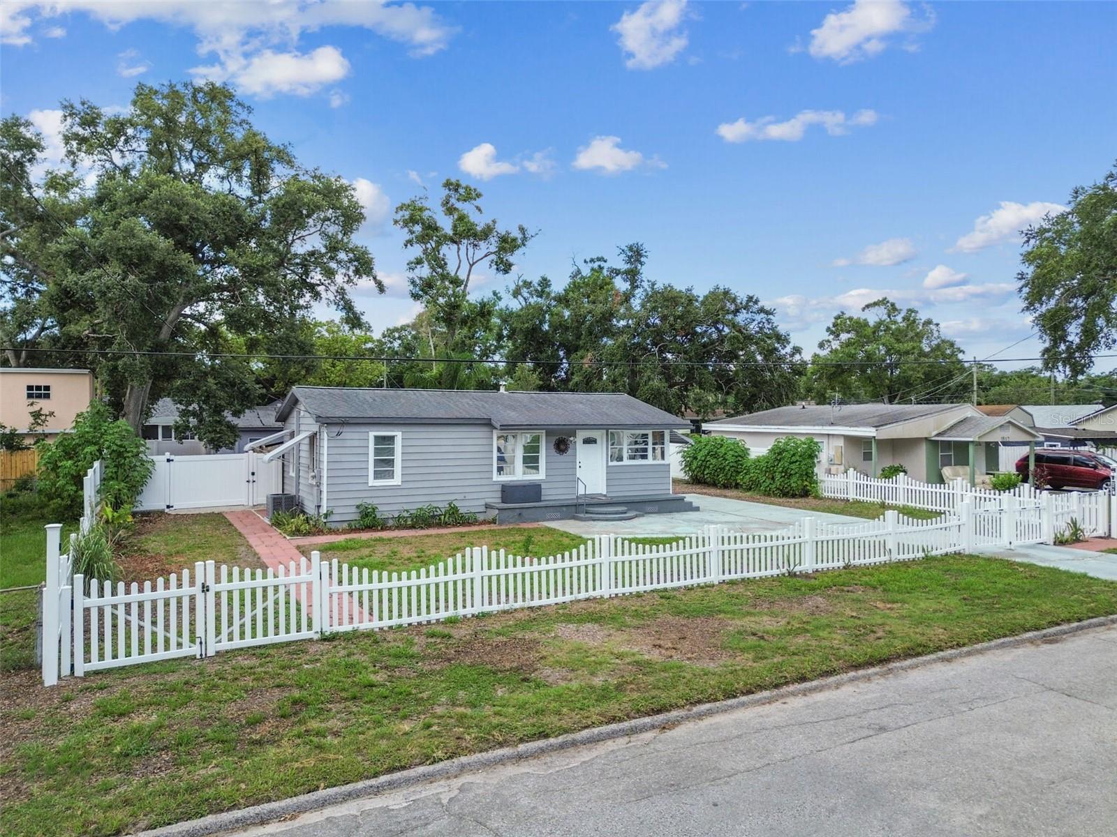 Completely fenced with multiple access gates
