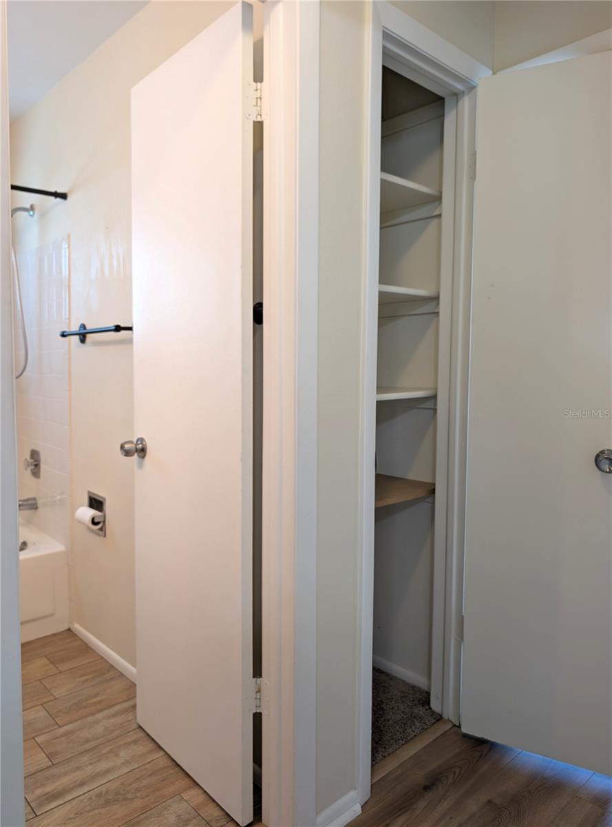 Linen Closet in Hallway